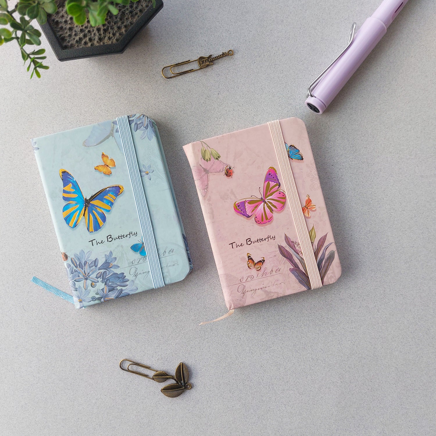 Butterfly Series Ruled Diaries A6