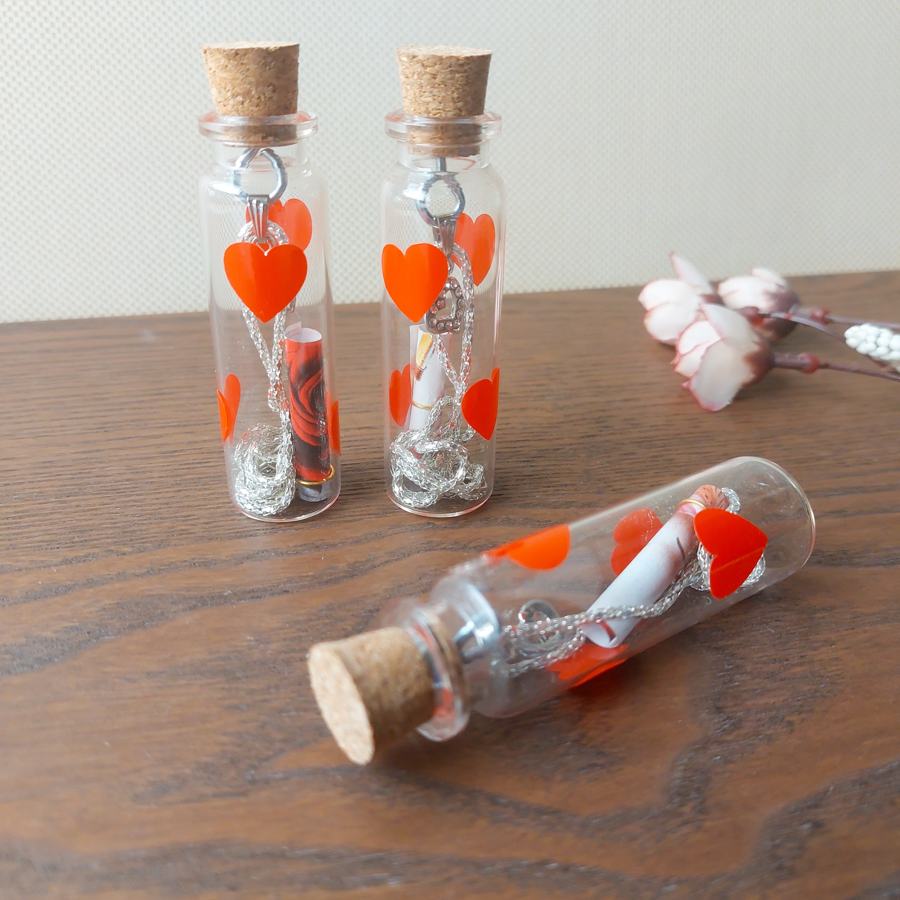 Message Bottles With Locket - 1 pc