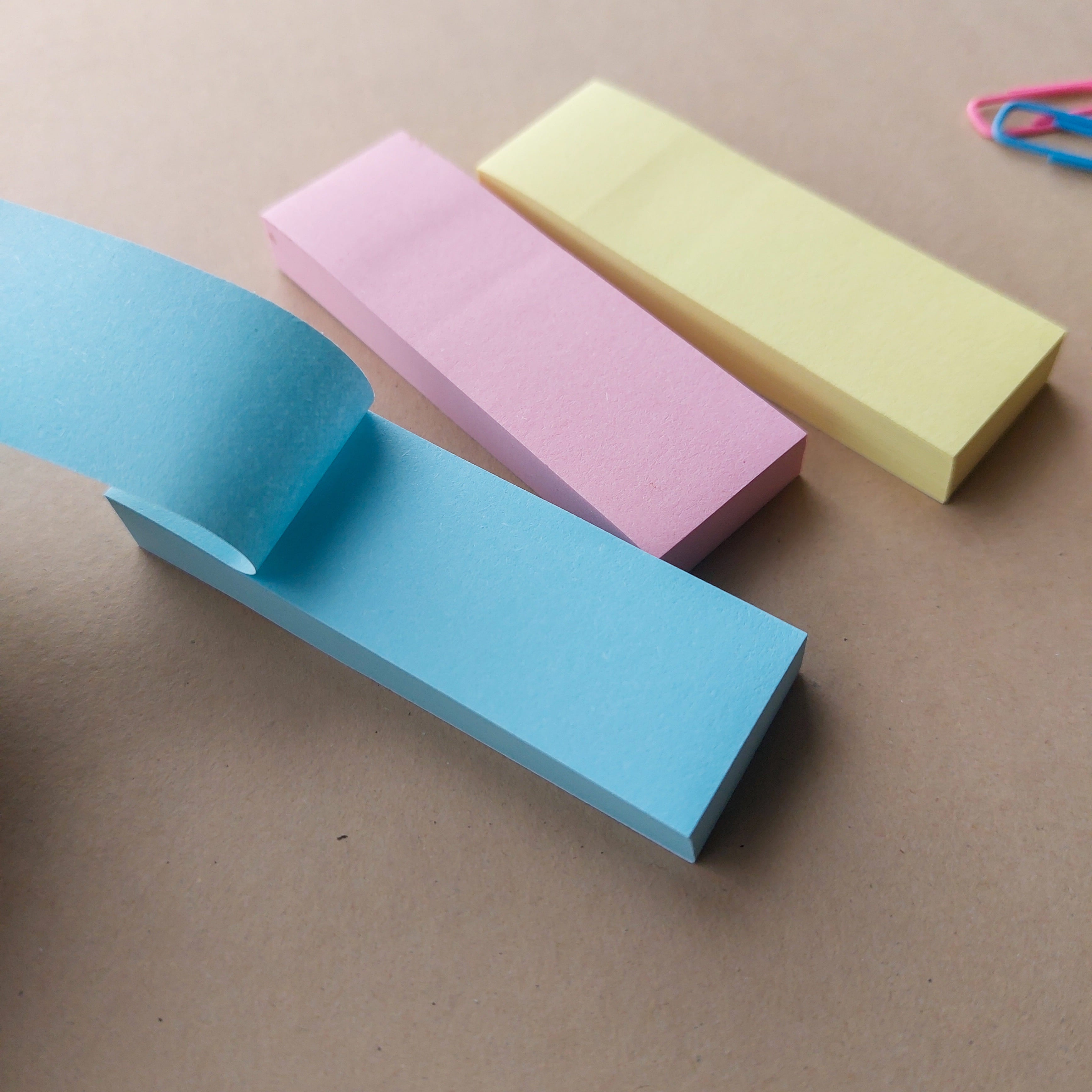 3 Cut Sticky Notes - 1"x 3"
