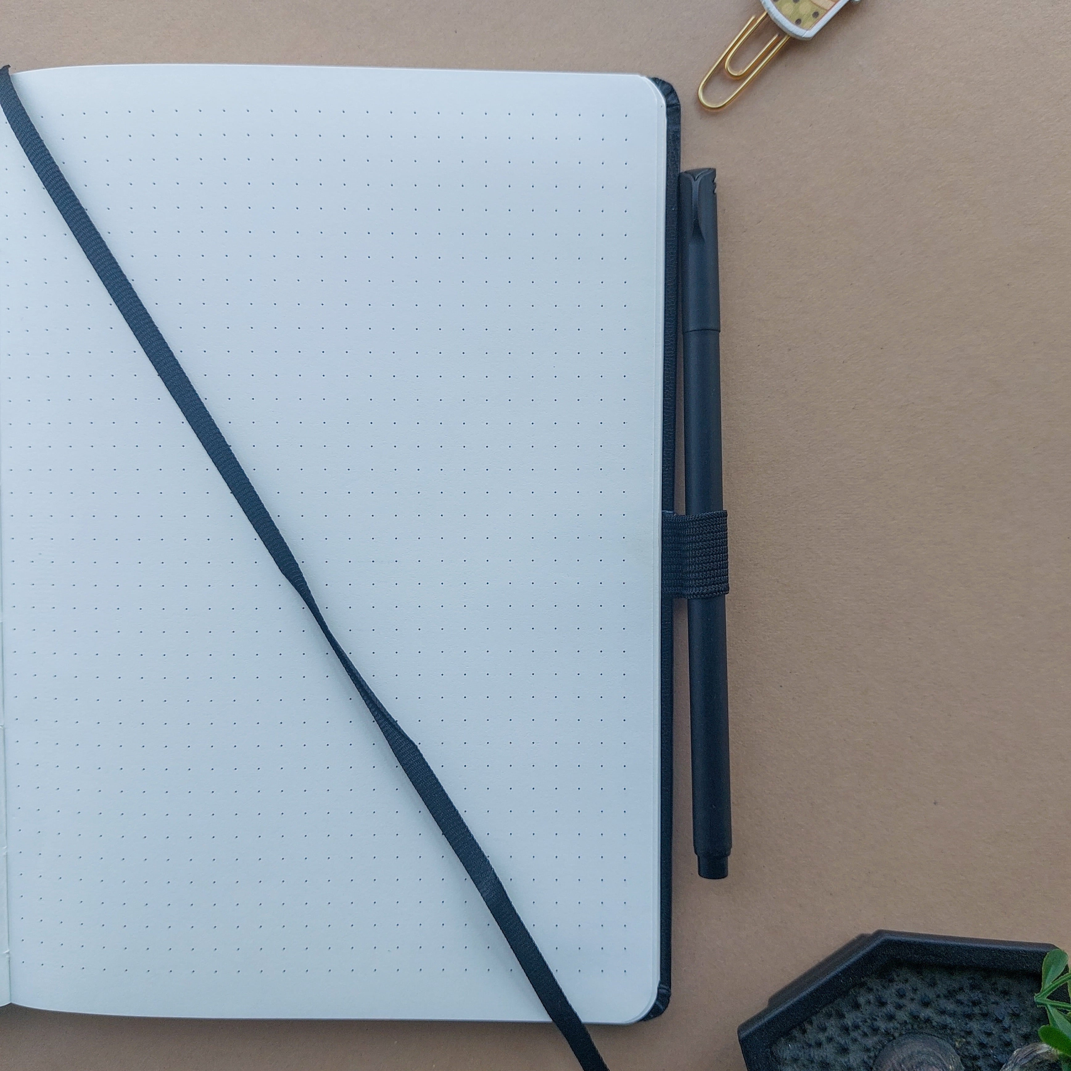 Premium PU Hard Dot Grid A5 Diary (80 GSM, 160 pages)
