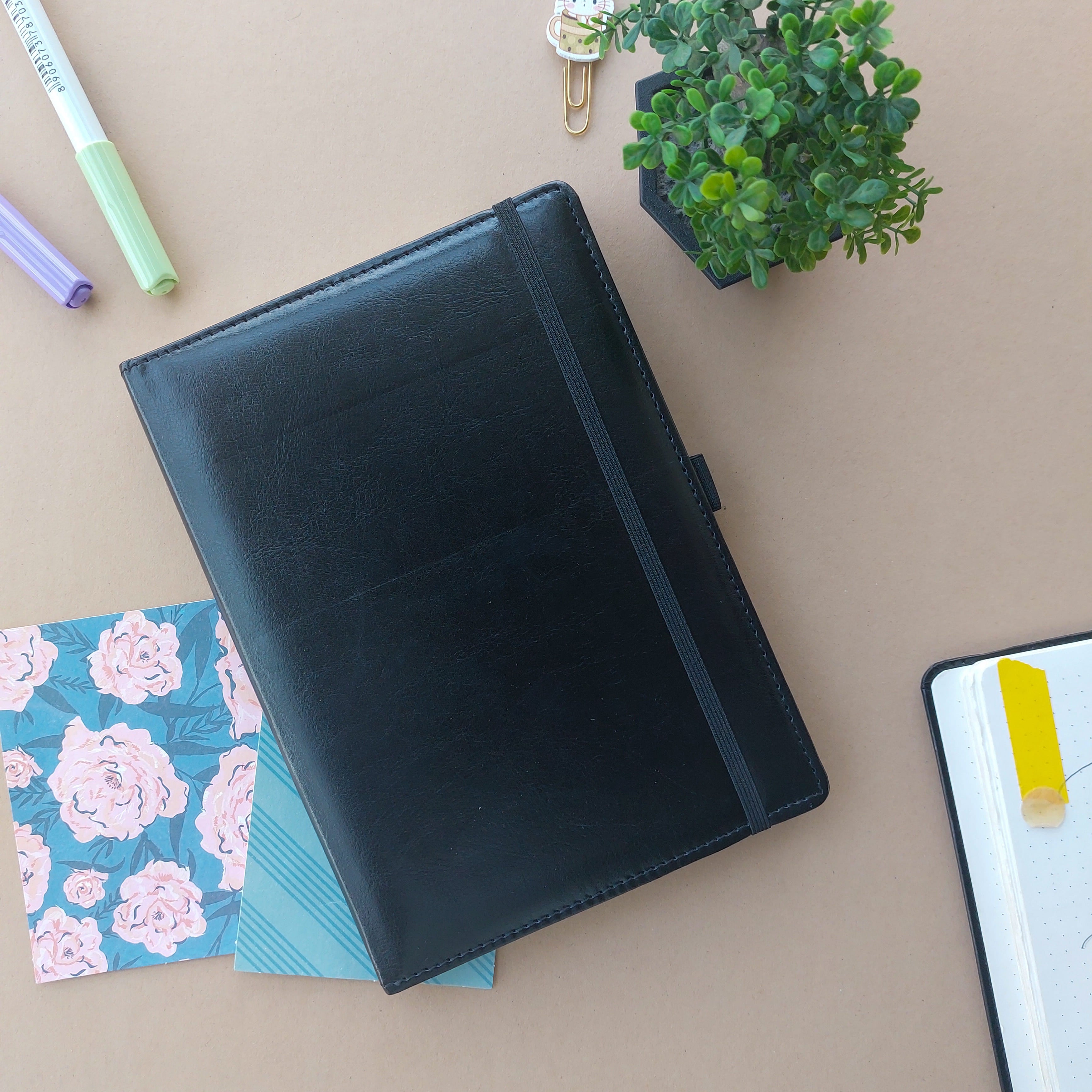 Premium PU Soft Dot Grid A5 Diary (120 GSM, 128 pages)