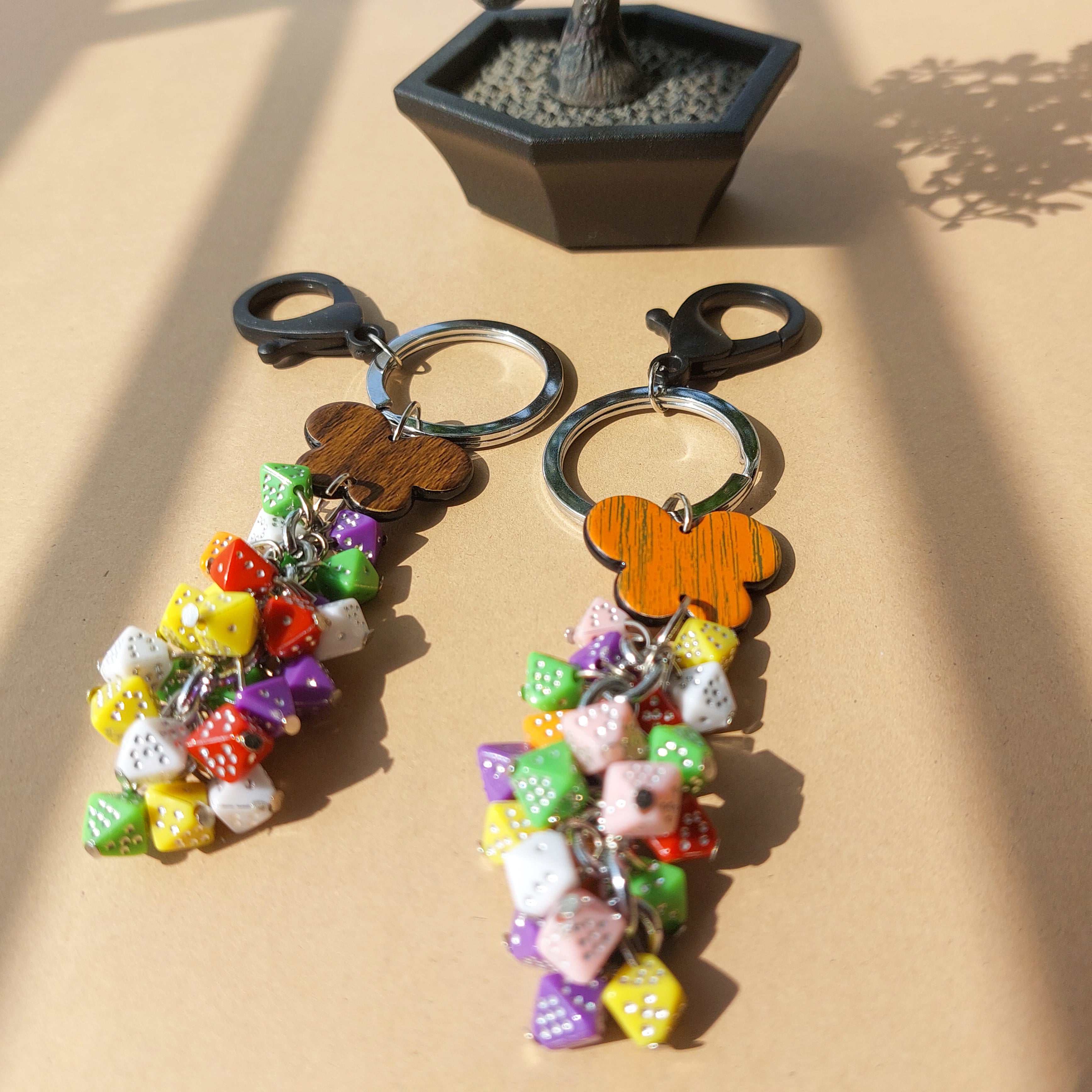 Multi Color Bead Keychains