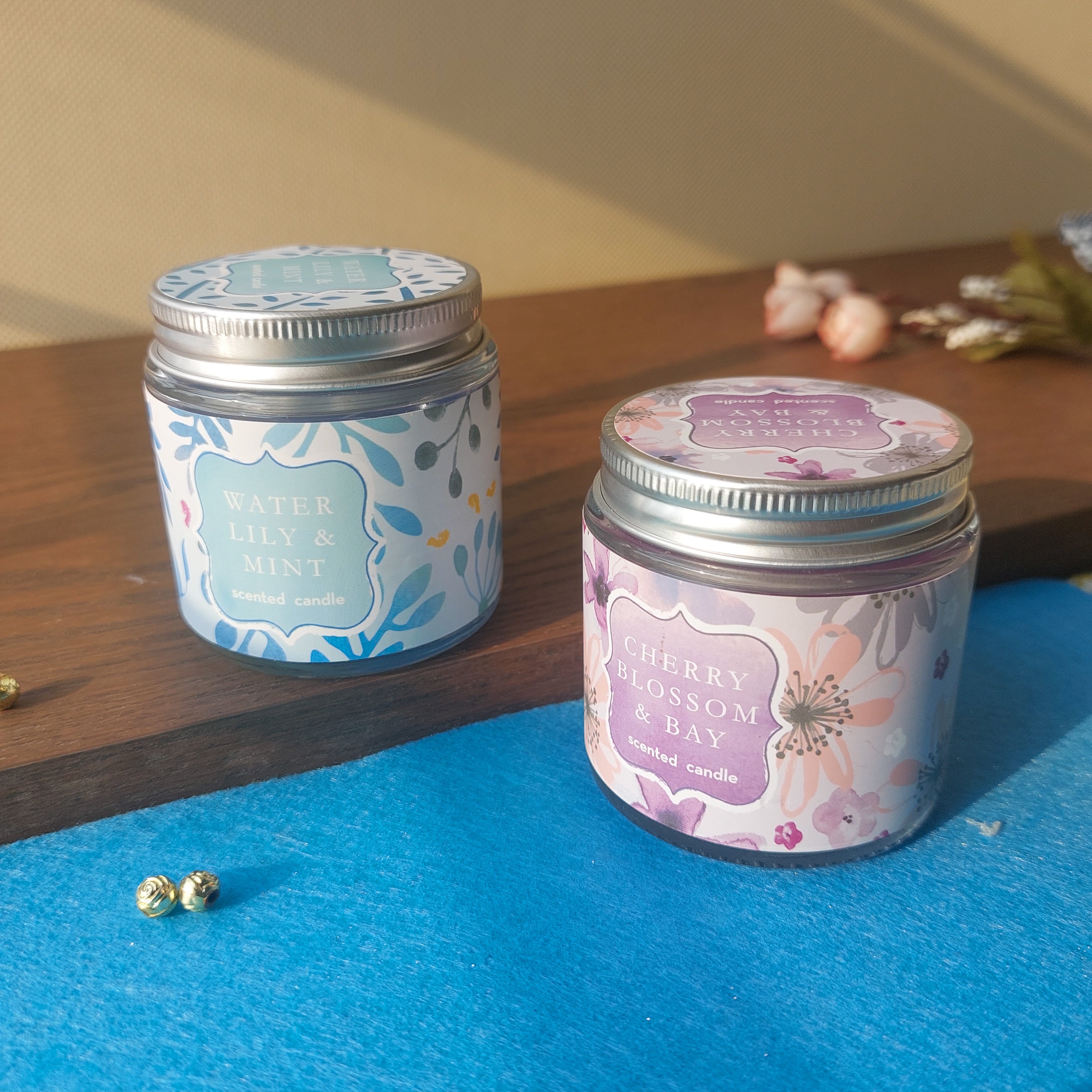 Glass Jar Scented Candles With Tin Lid