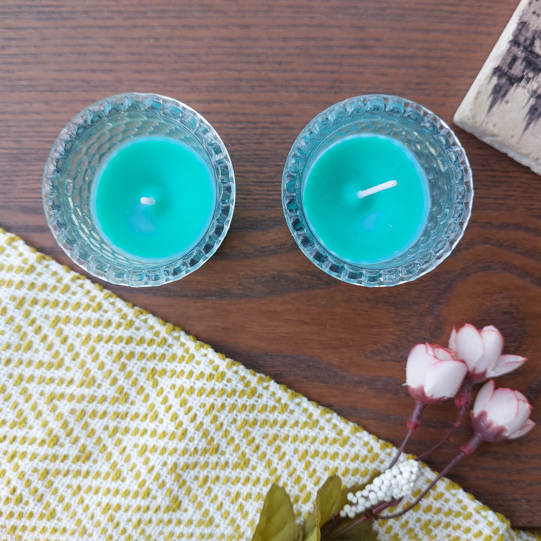 Home Aroma Bubble Glass Scented Candles 2pc Set