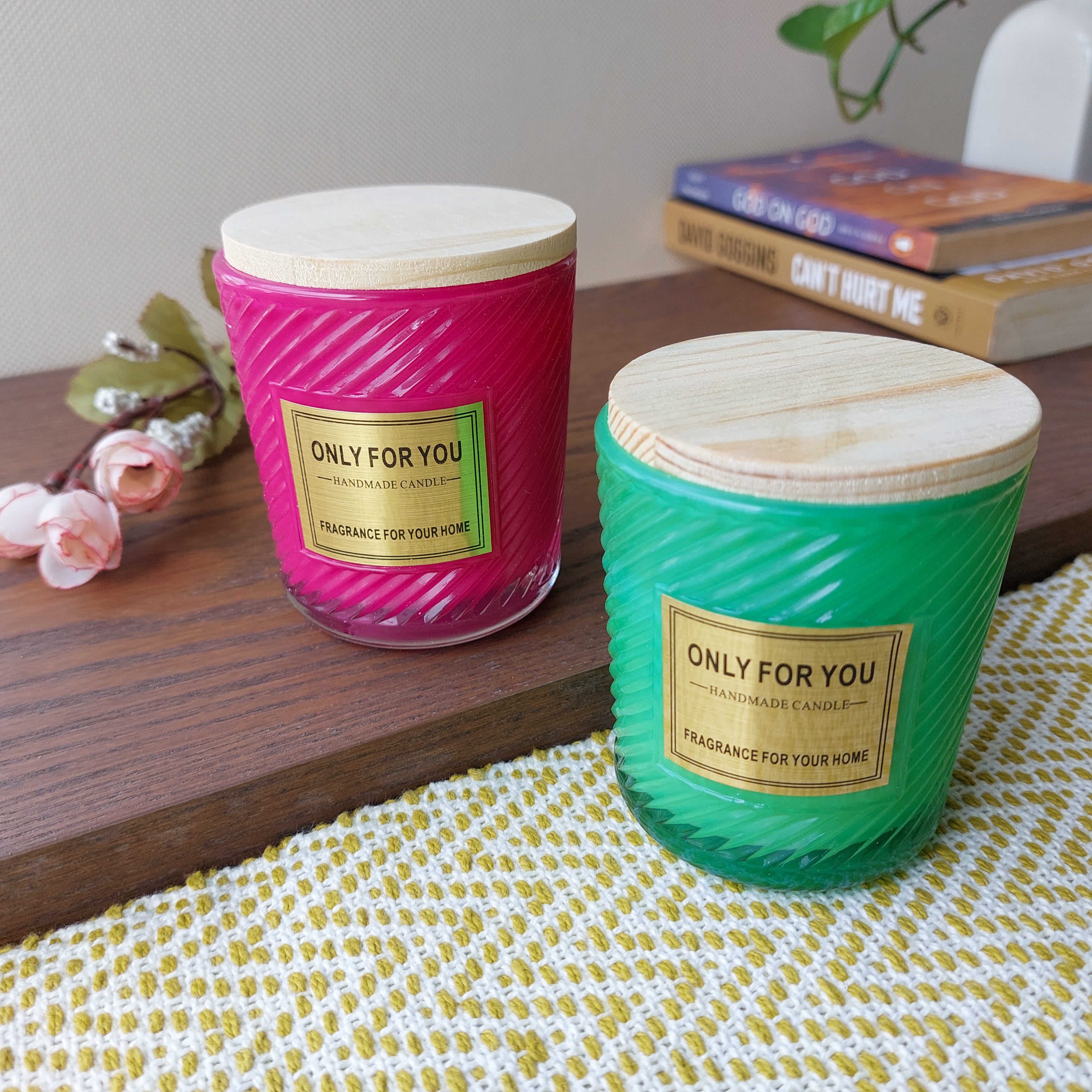 Only for You Scented Candles With Wooden Lid