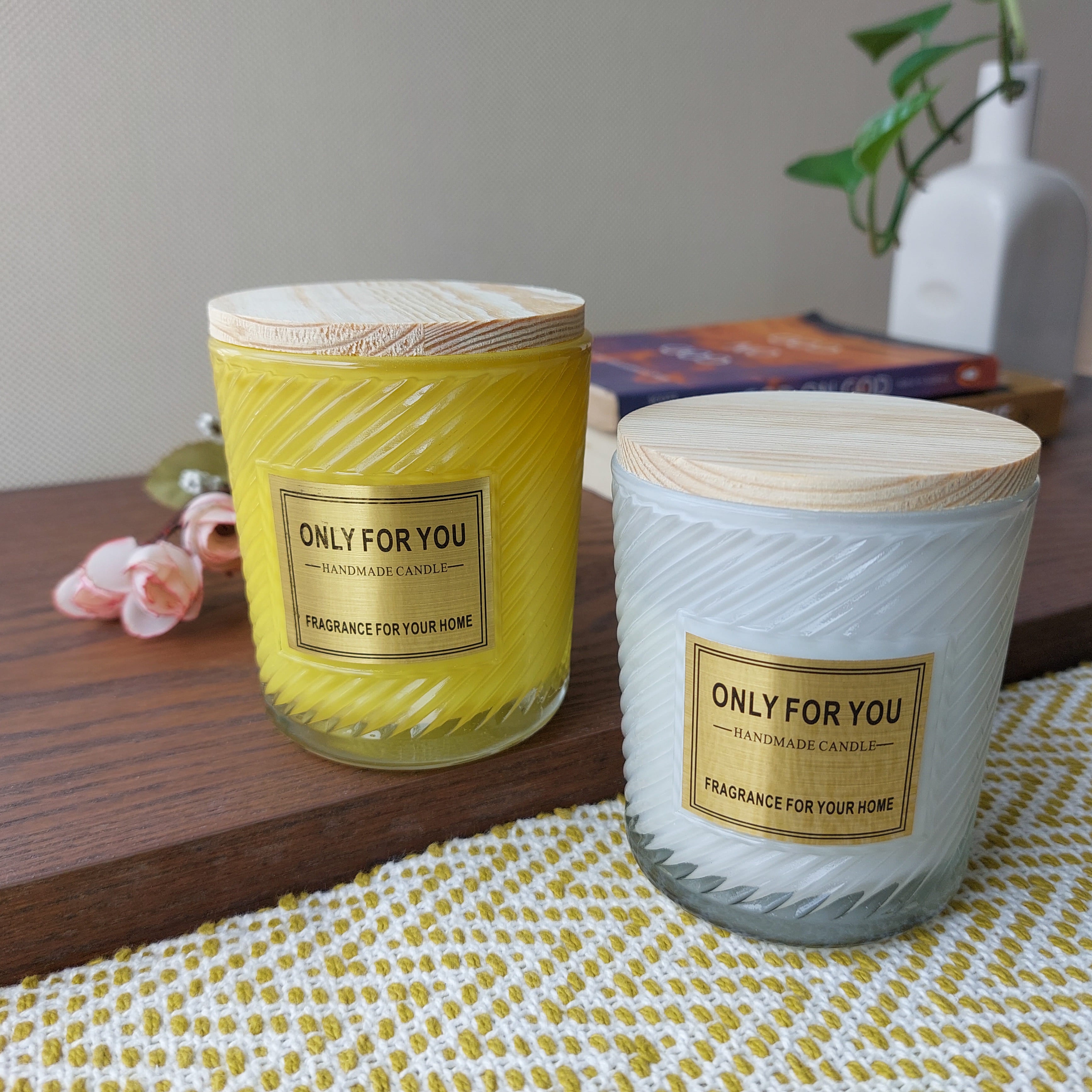 Only for You Scented Candles With Wooden Lid
