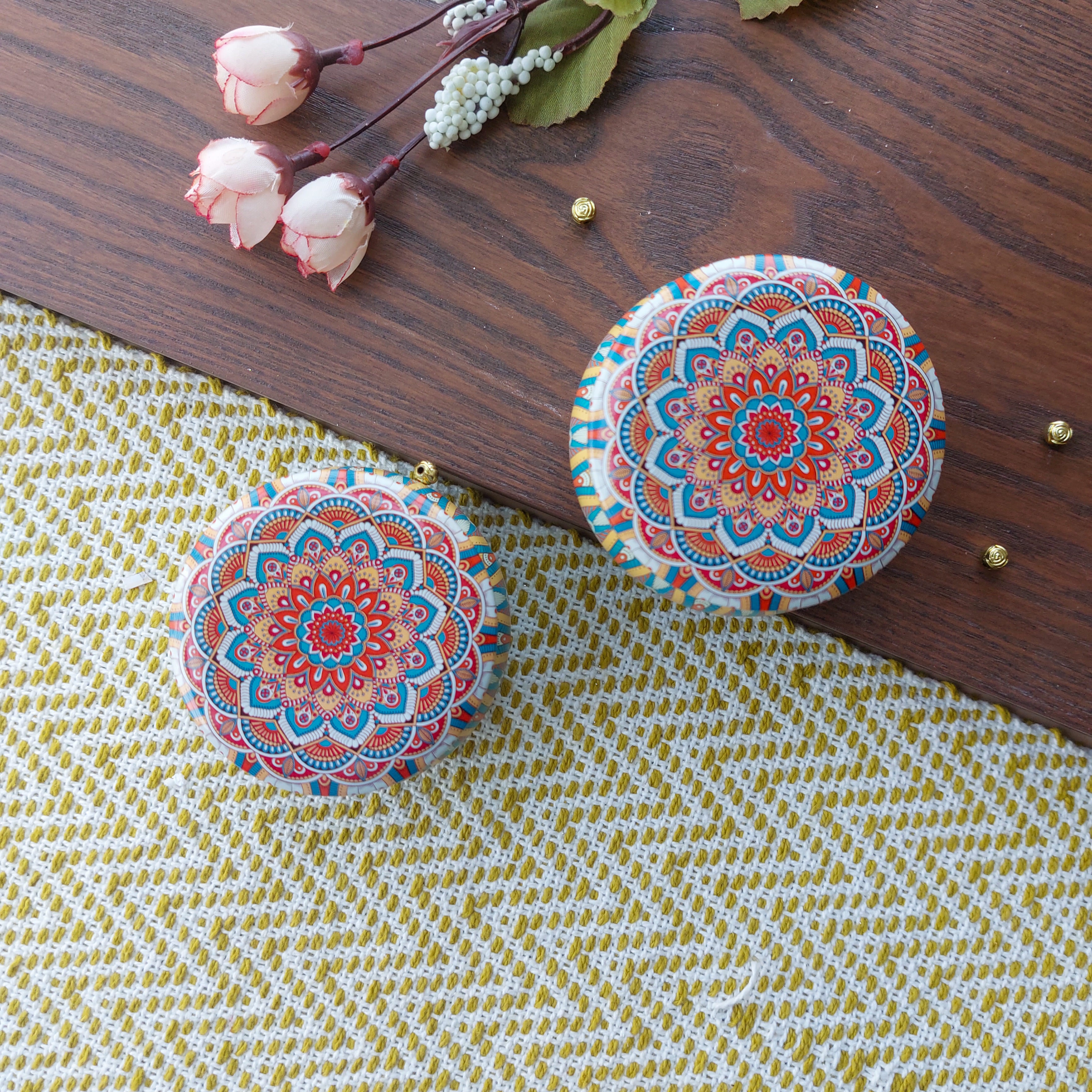 Mandala Scented Candle In Tin Boxes