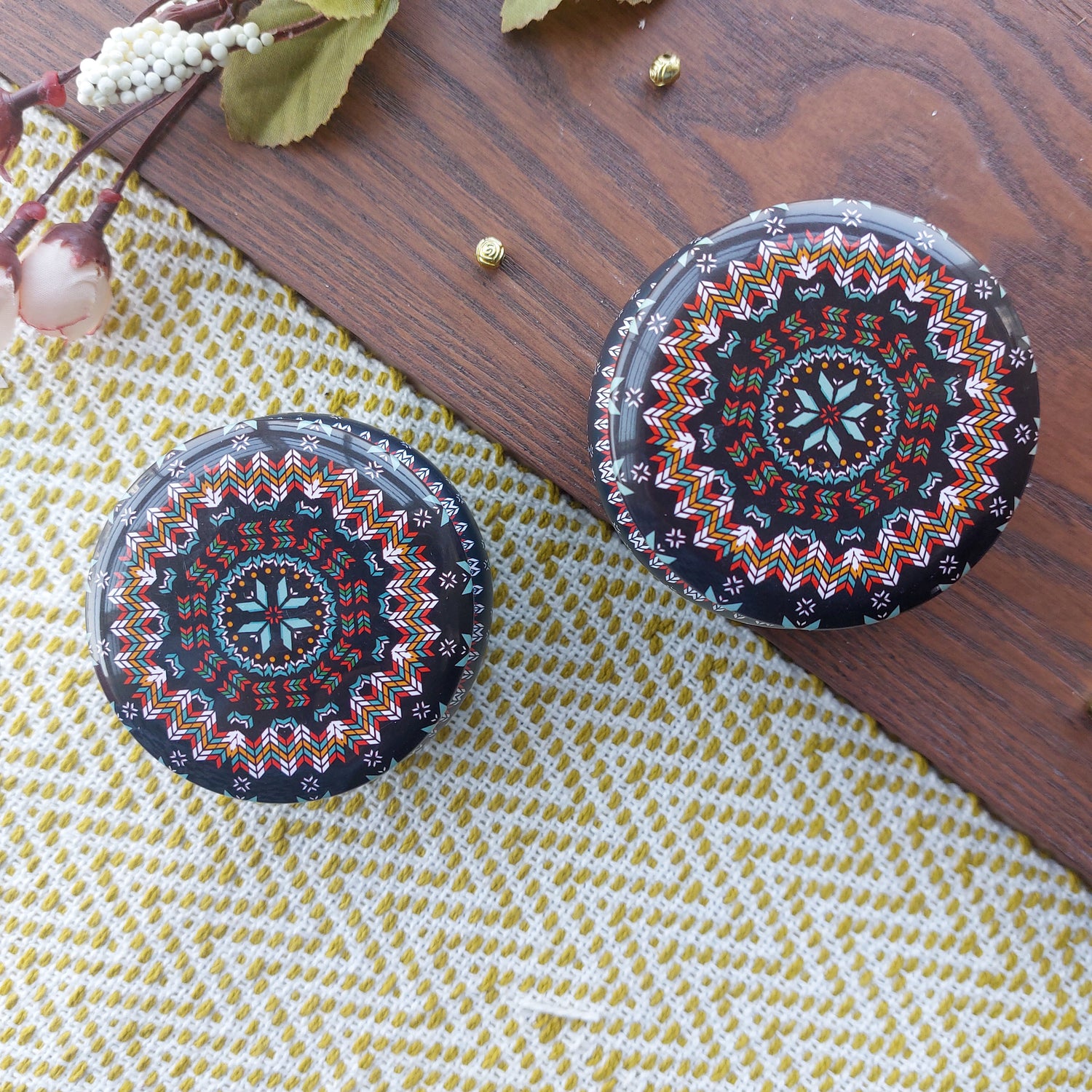 Mandala Scented Candle In Tin Boxes