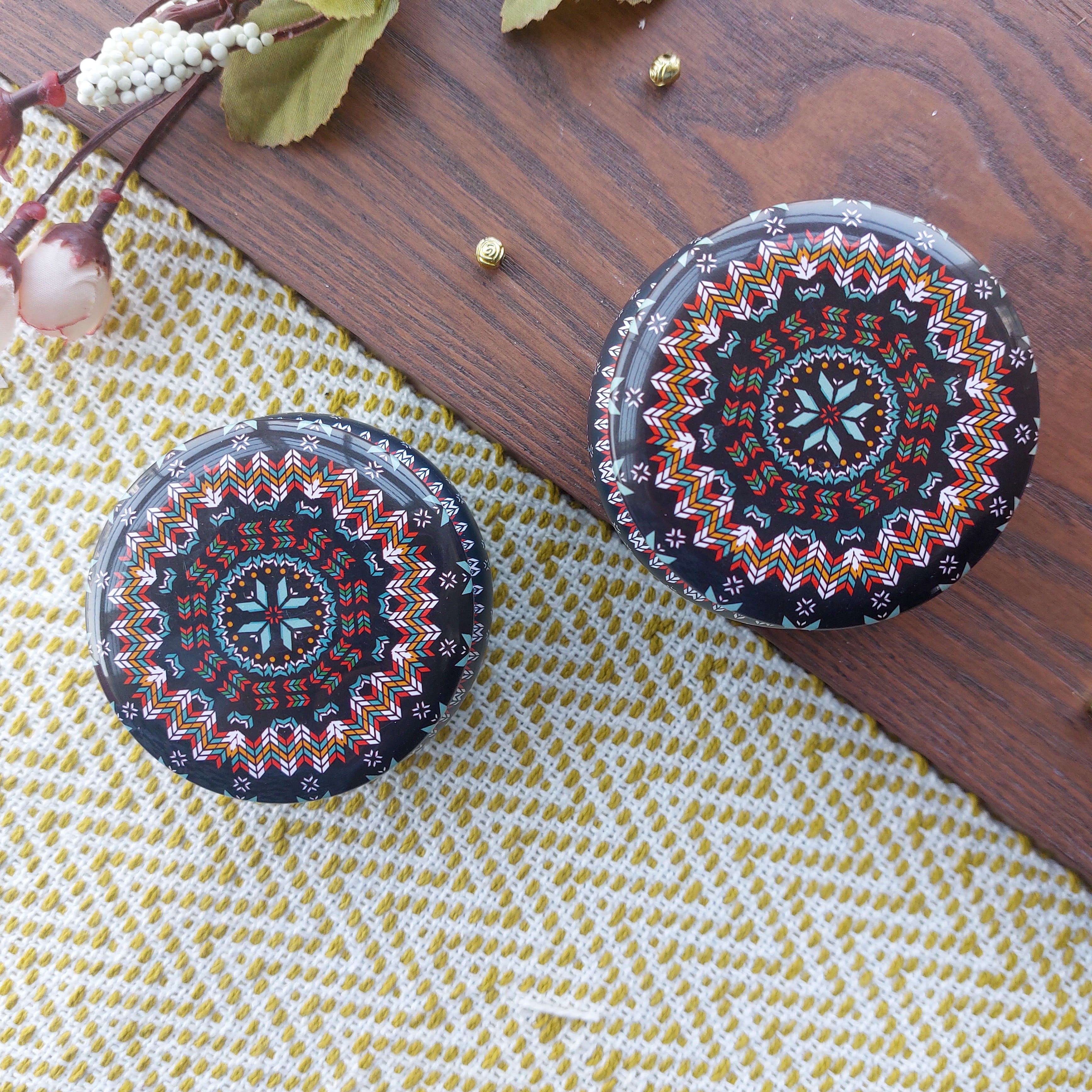 Mandala Scented Candle In Tin Boxes