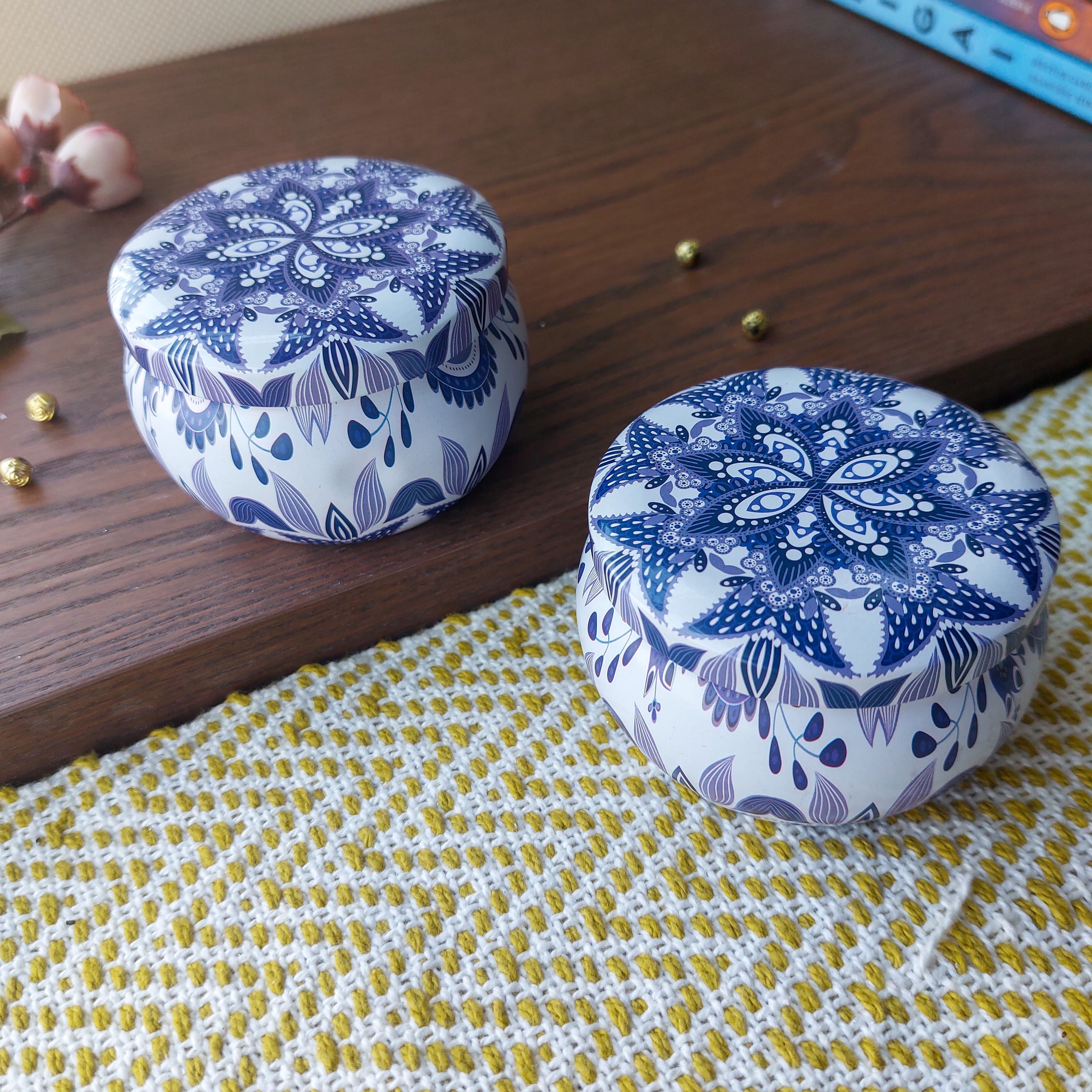 Mandala Scented Candle In Tin Boxes