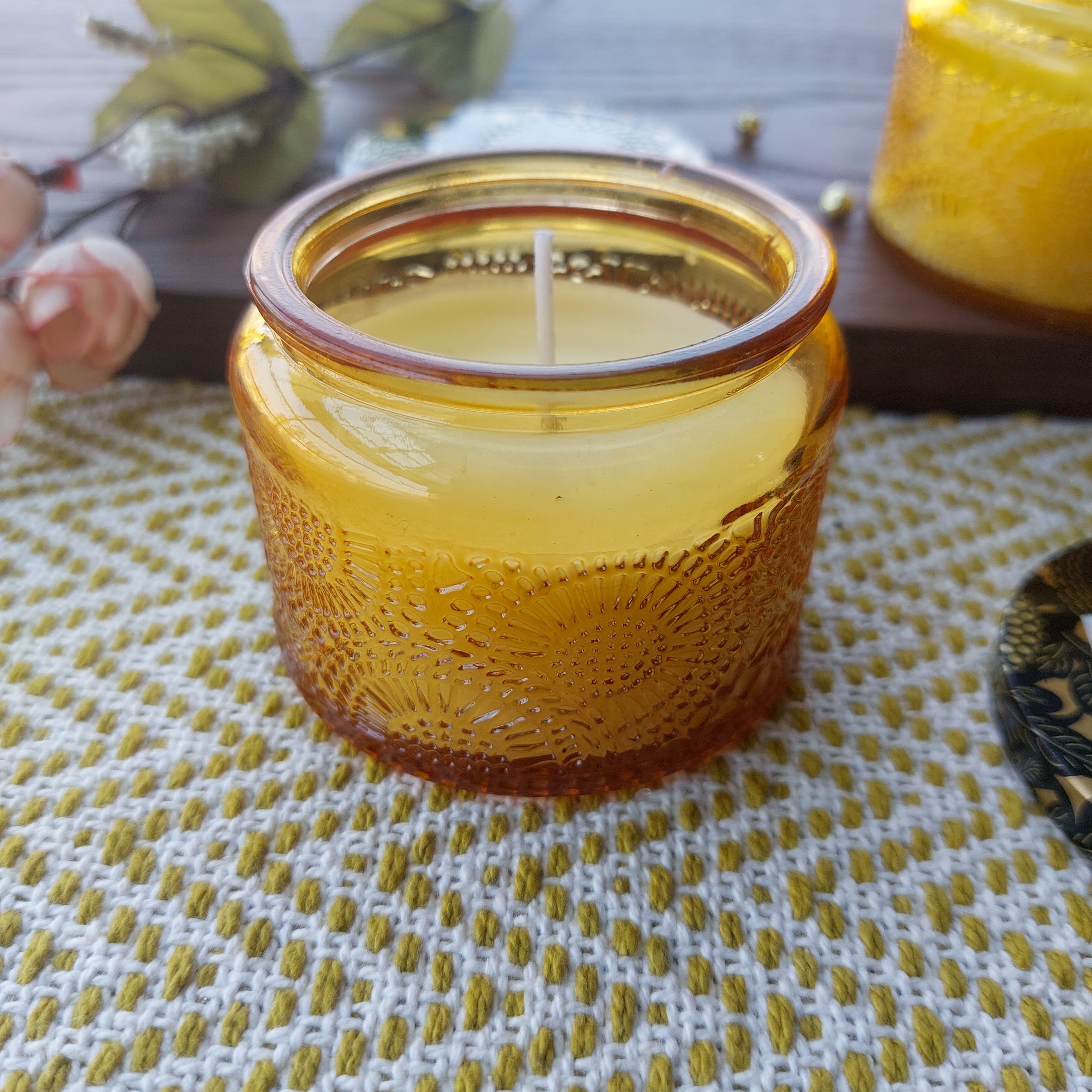 Enjoy Your Life Scented Candles Glass Bottle With Tin Cover
