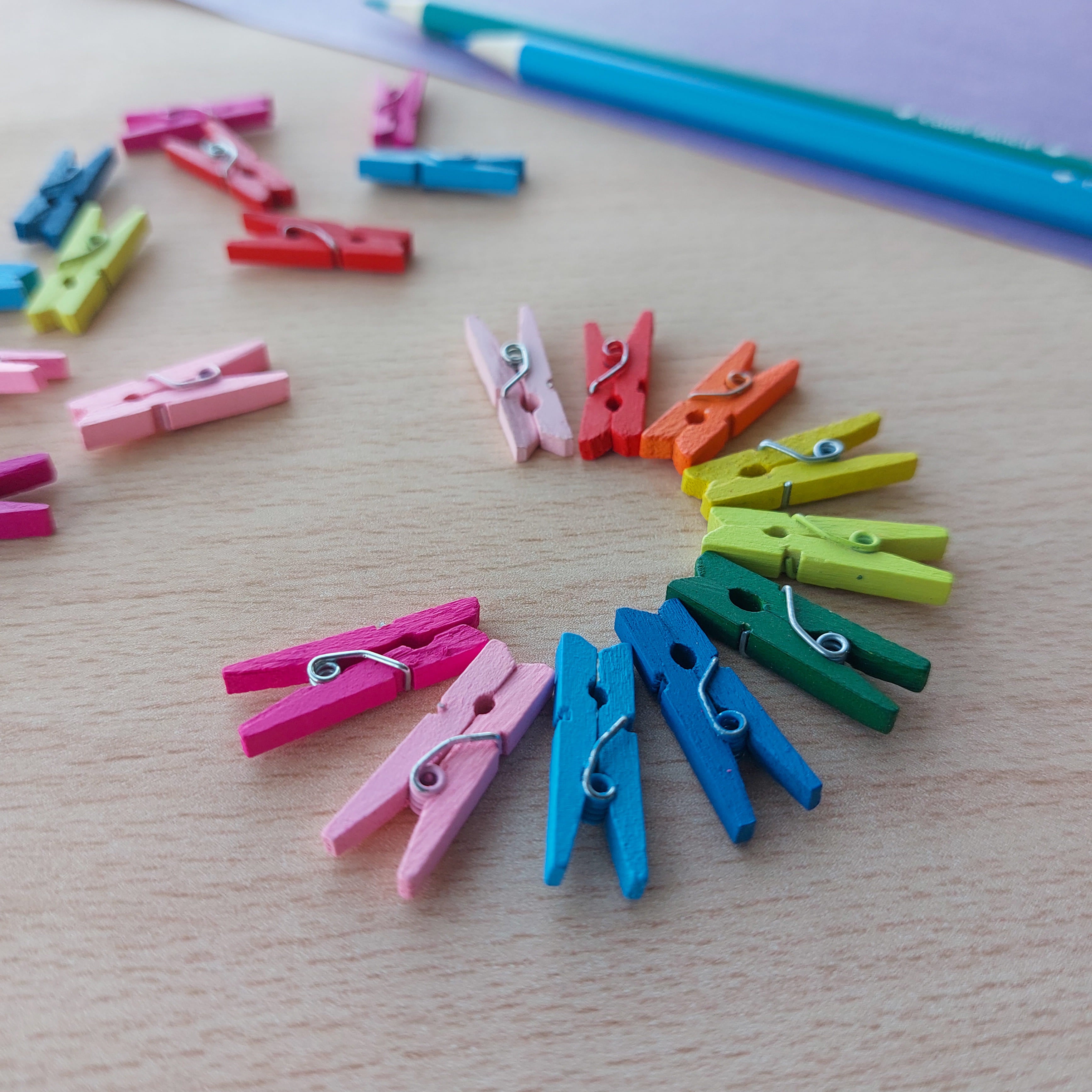 Mini Wooden Clips