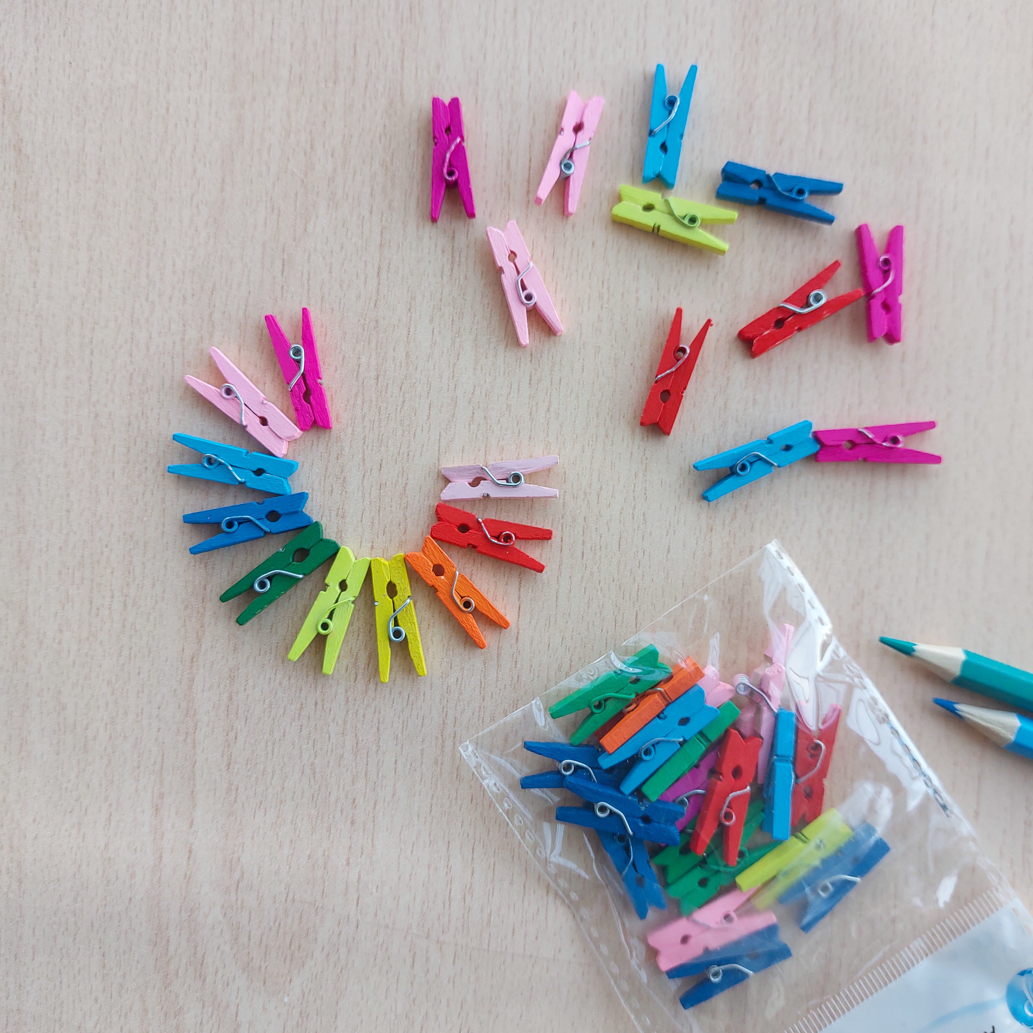 Mini Wooden Clips