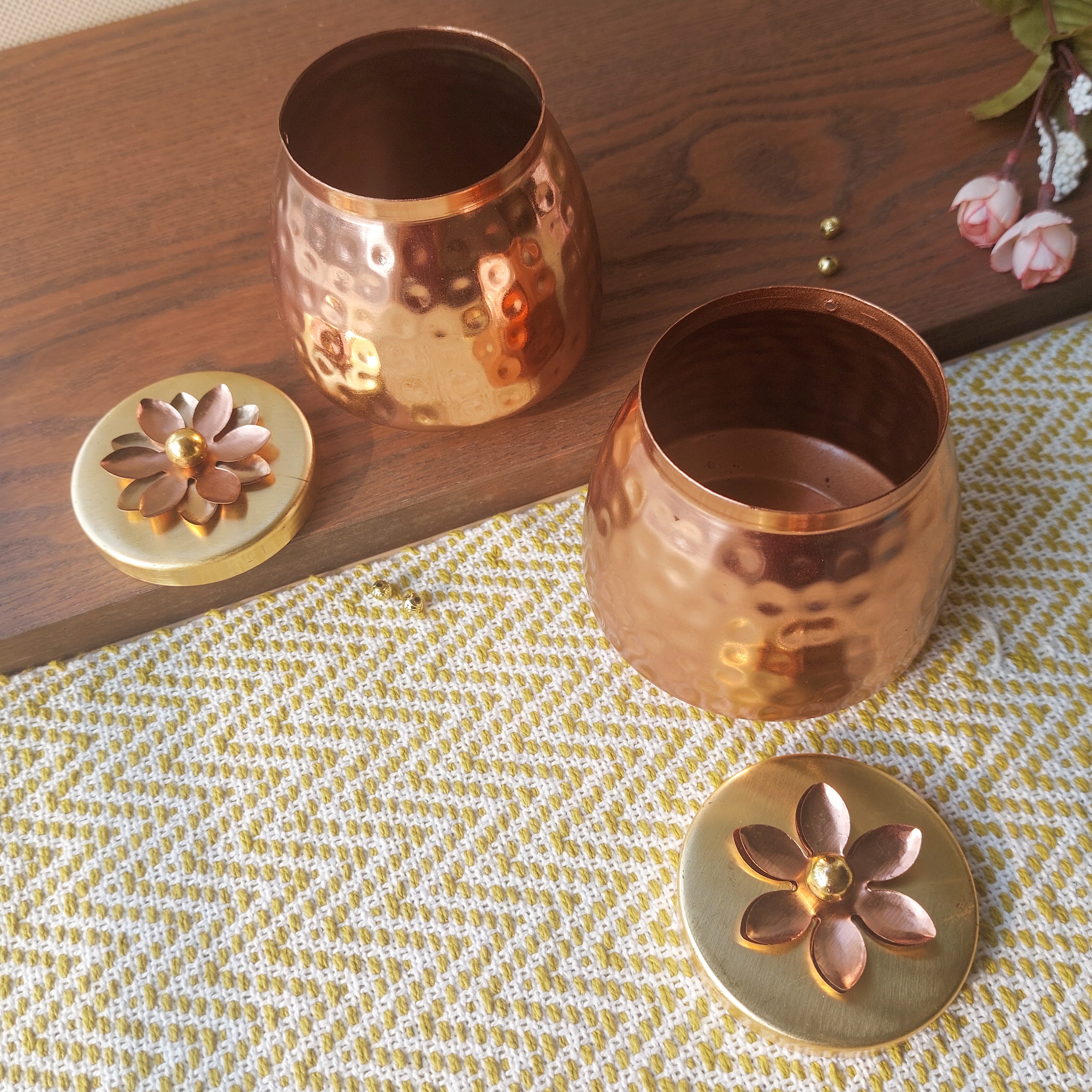 Copper Containers With Lid