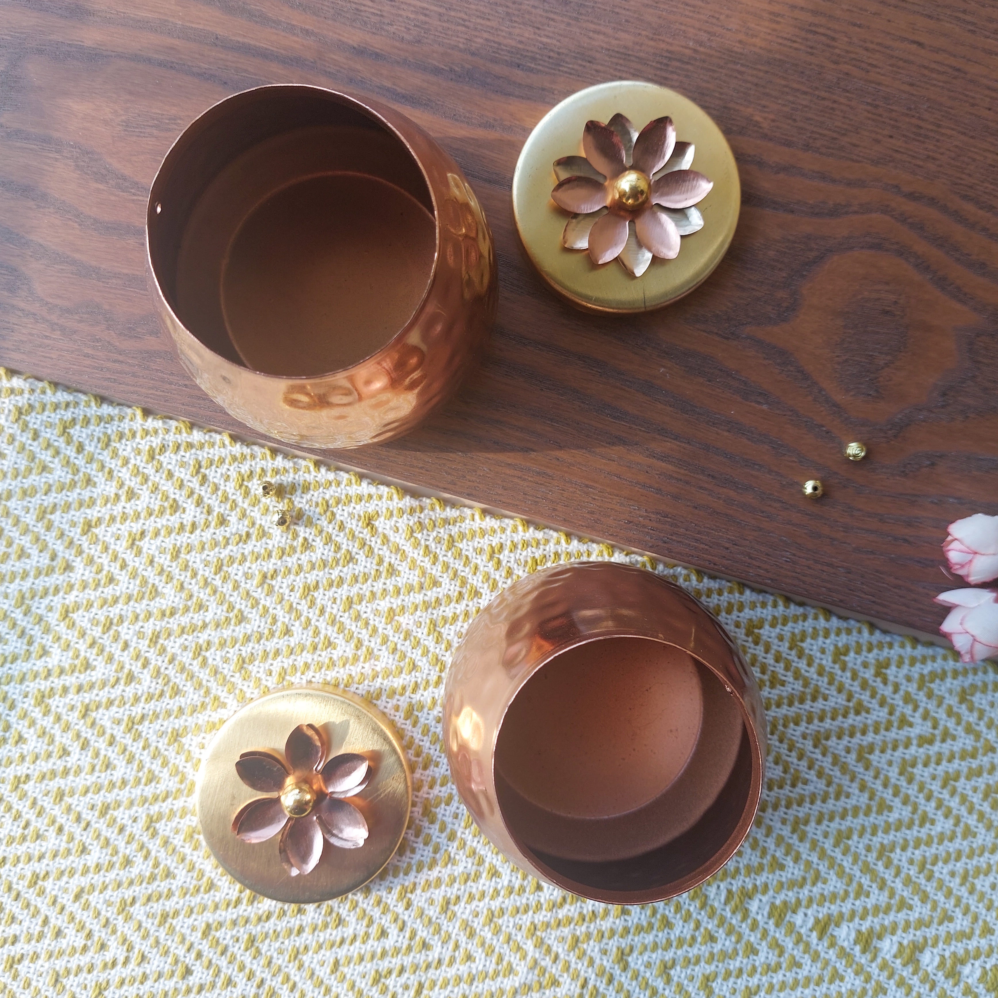 Copper Containers With Lid