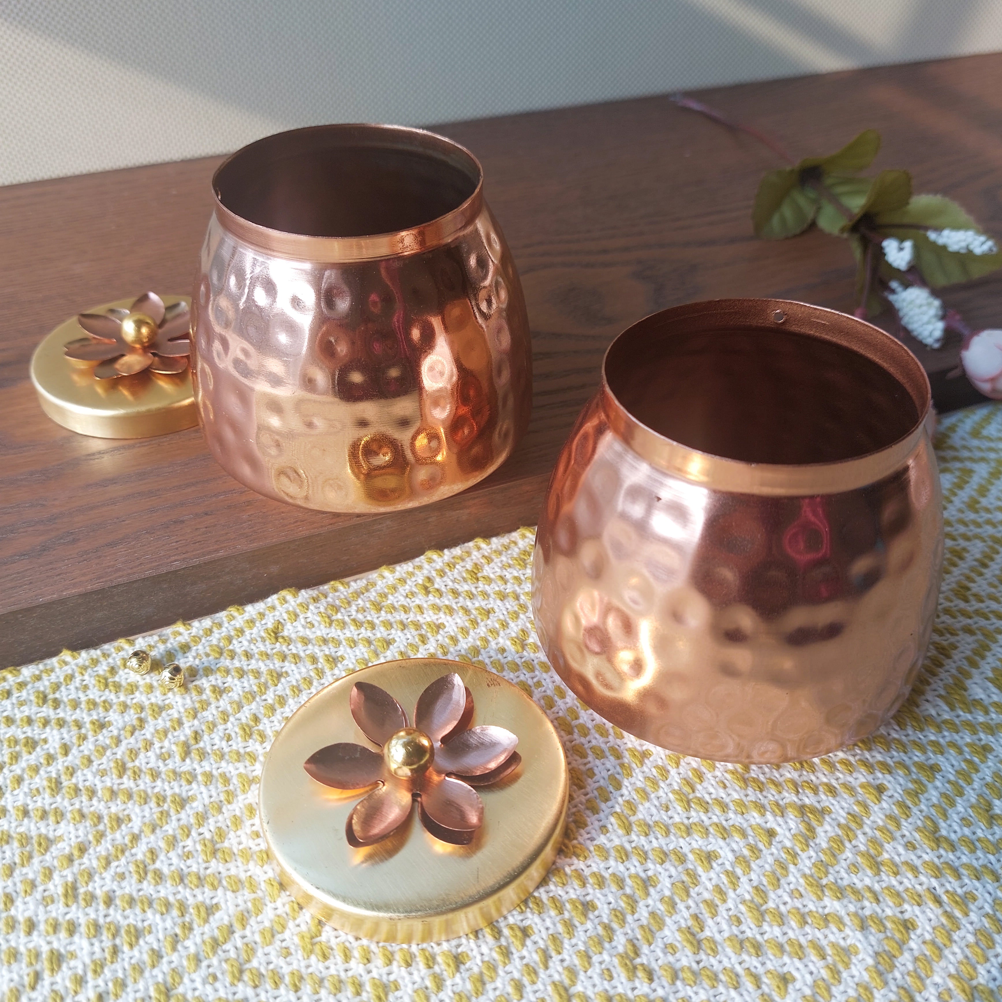 Copper Containers With Lid