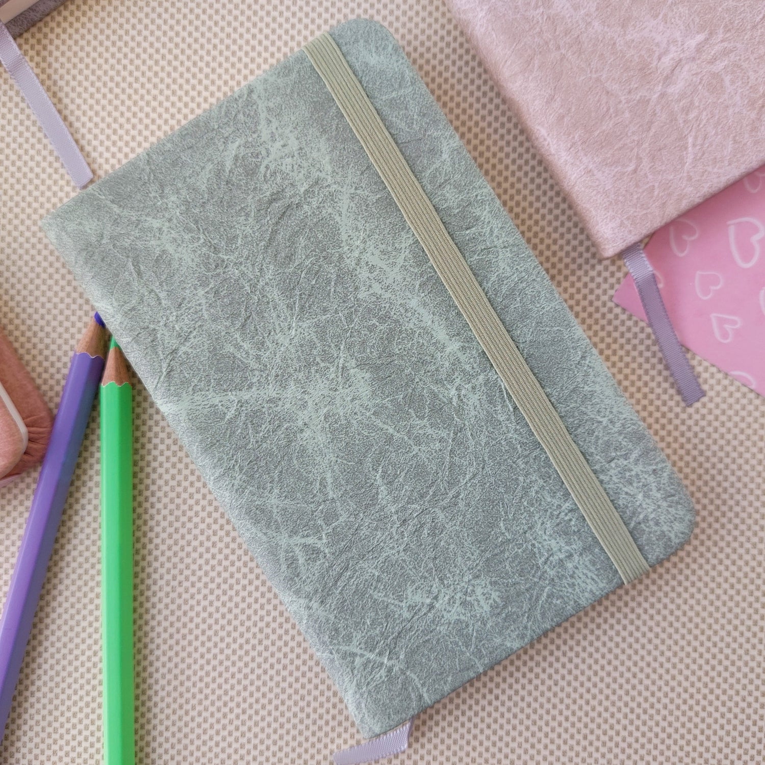 Crinkled Color Ruled Diaries A6