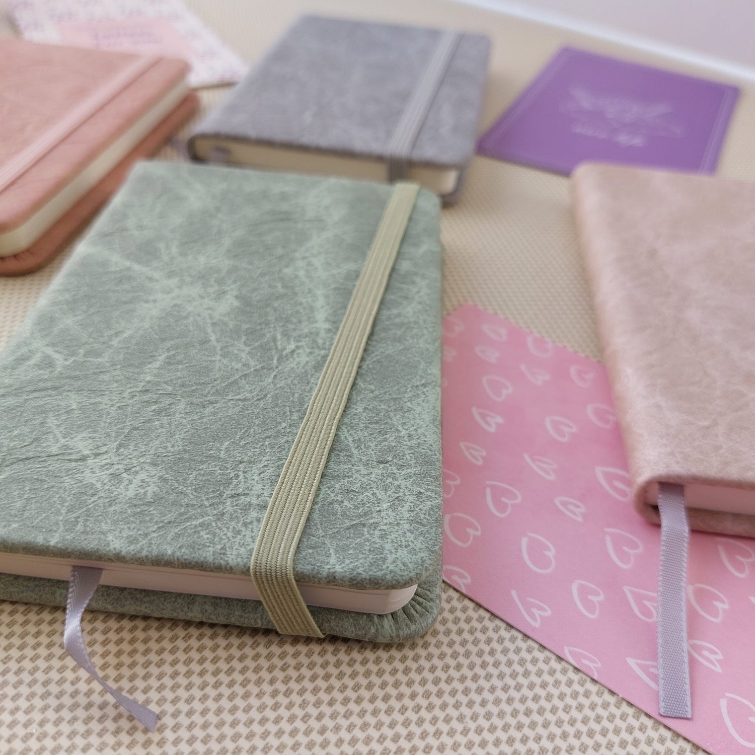 Crinkled Color Ruled Diaries A6