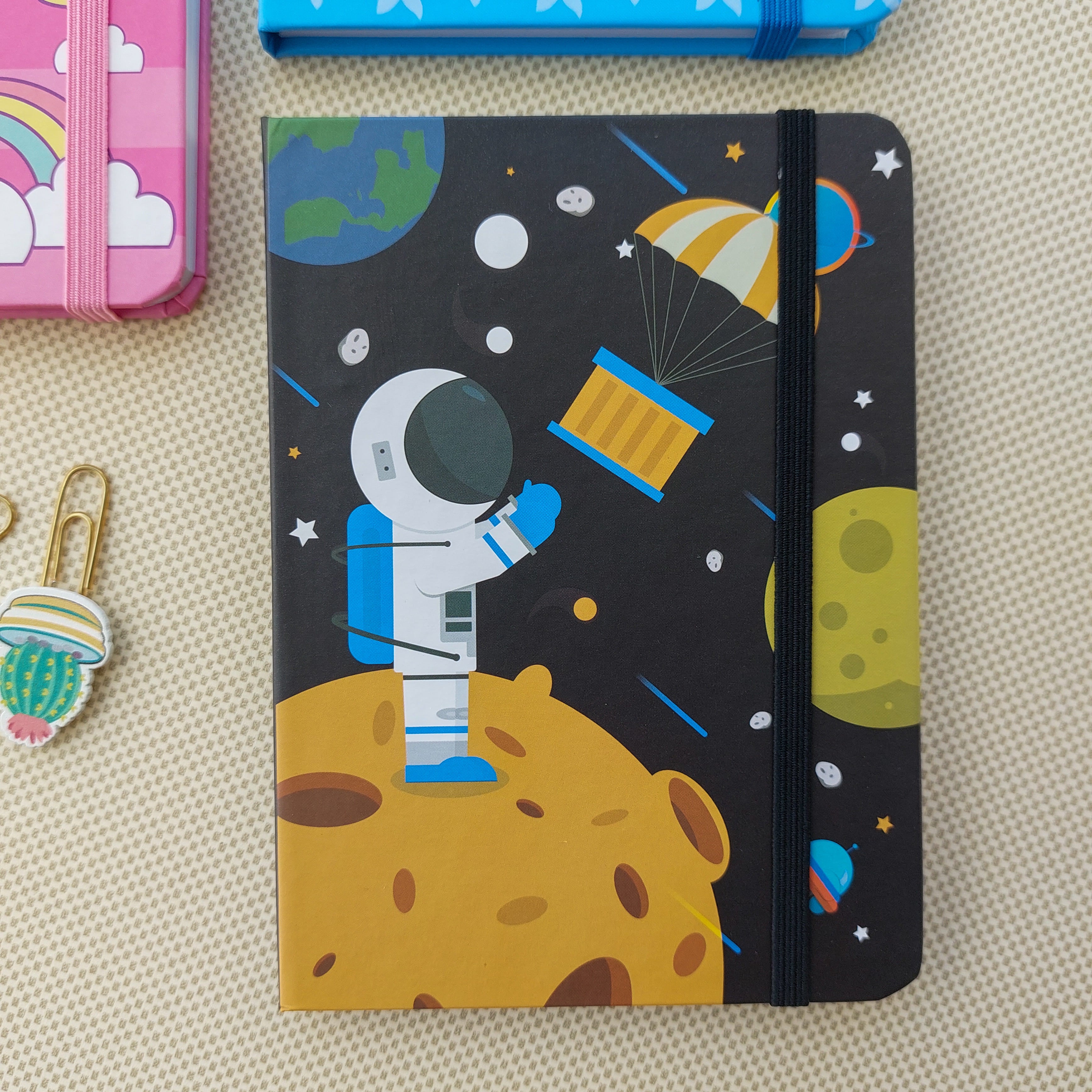 Space and Dino Themed Ruled Diaries A6