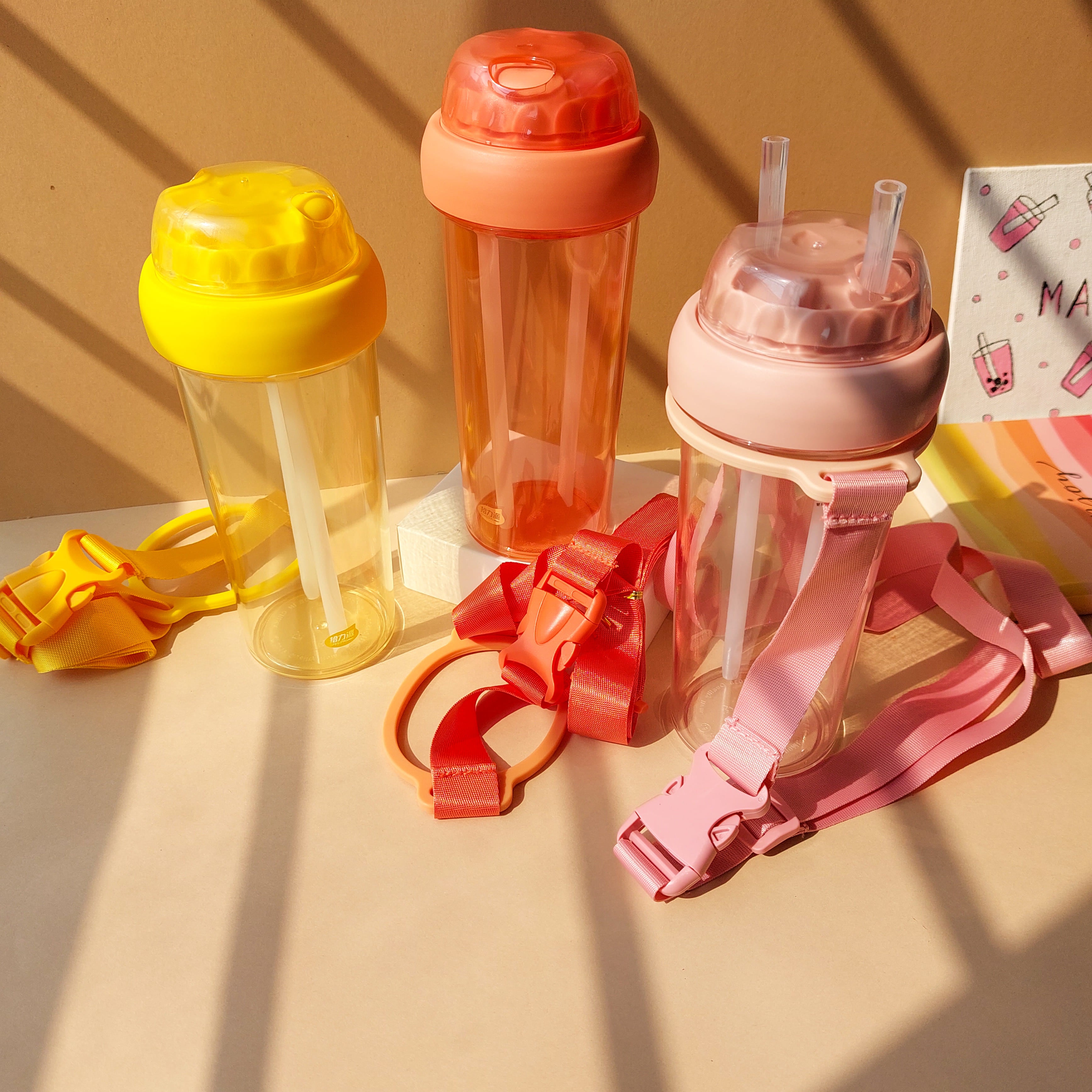 Double Straw Bottles 700ml