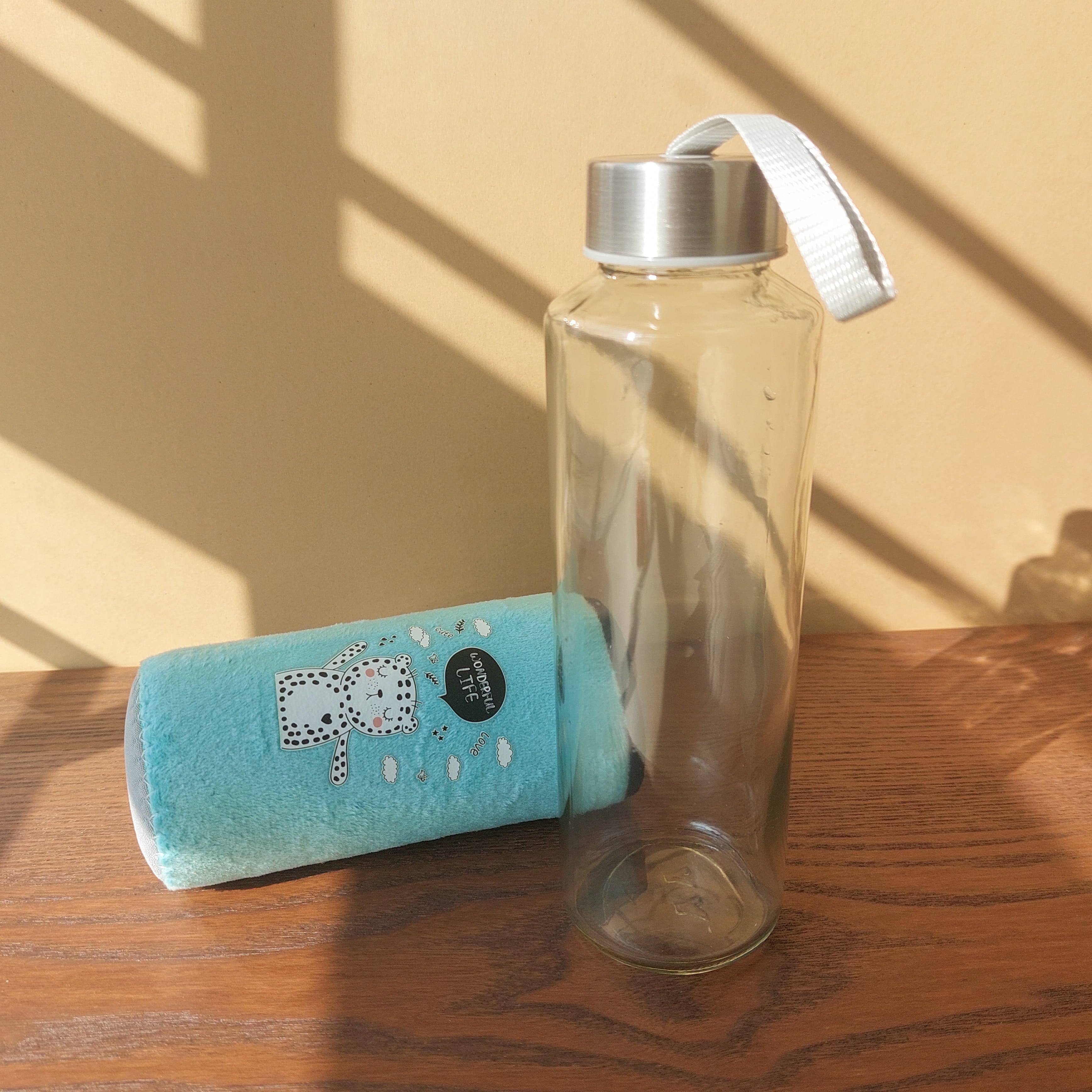 Glass Bottles With Cloth Warmer