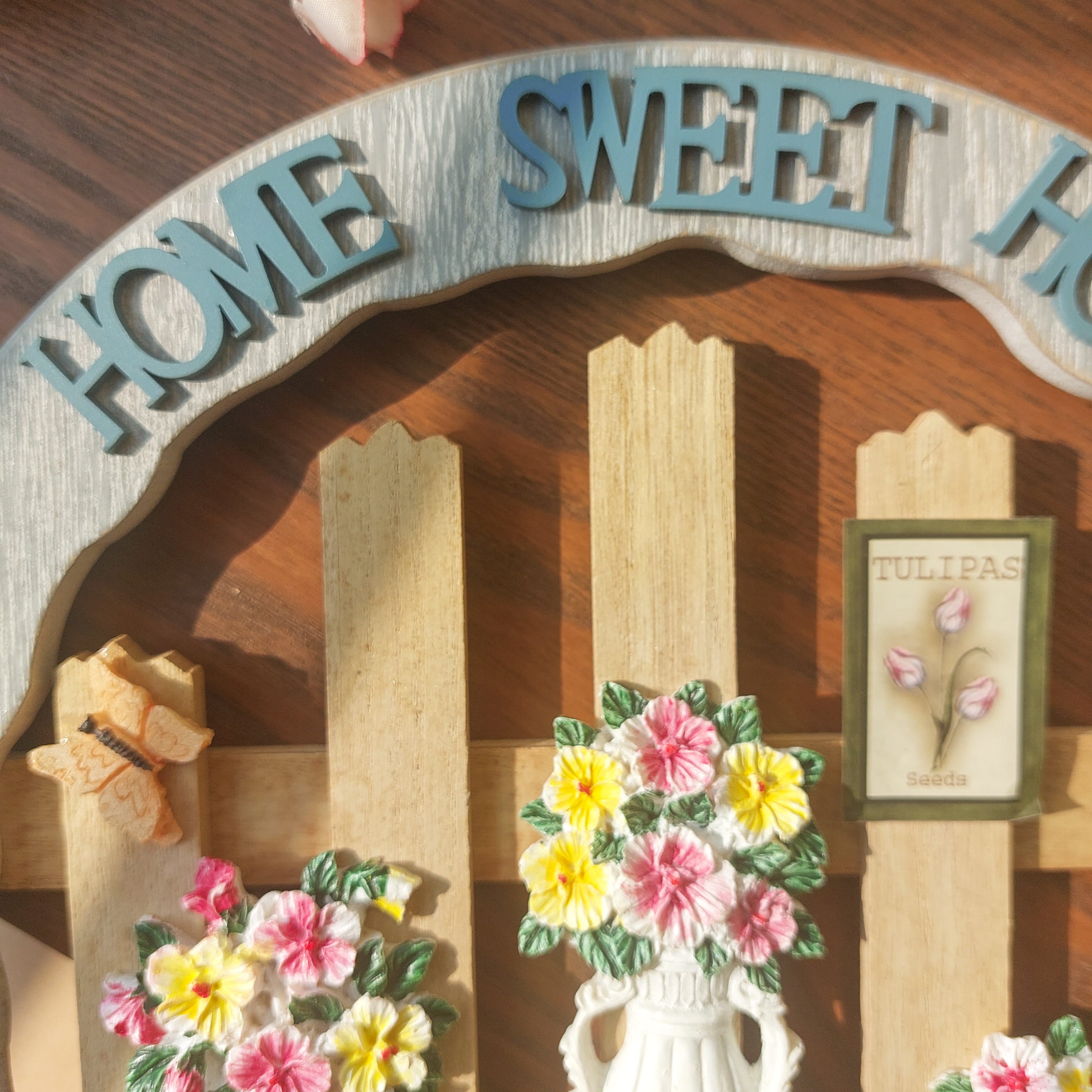 Wall Hanging Key Holder Home Sweet Home