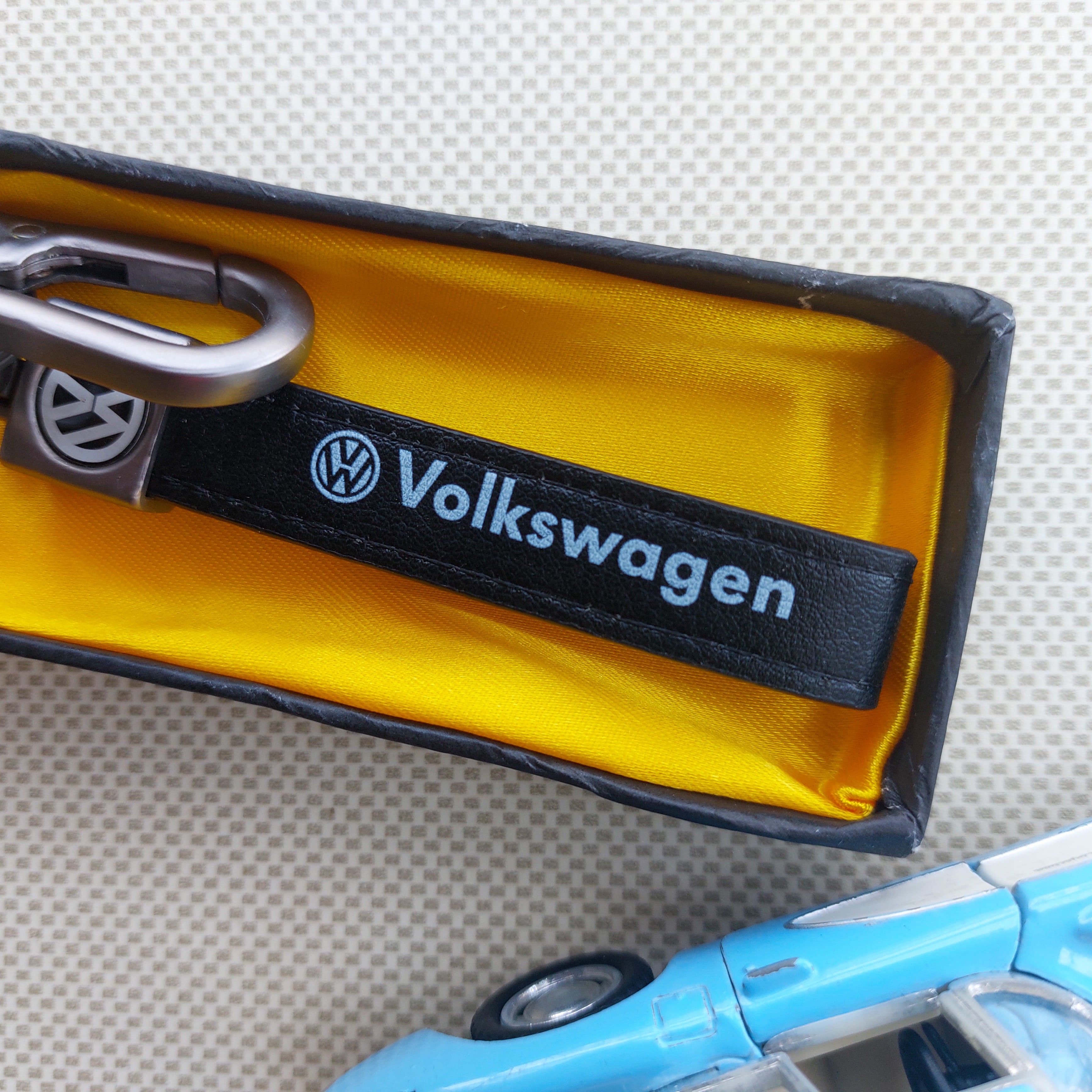 Black Leather Car Logo Keychains