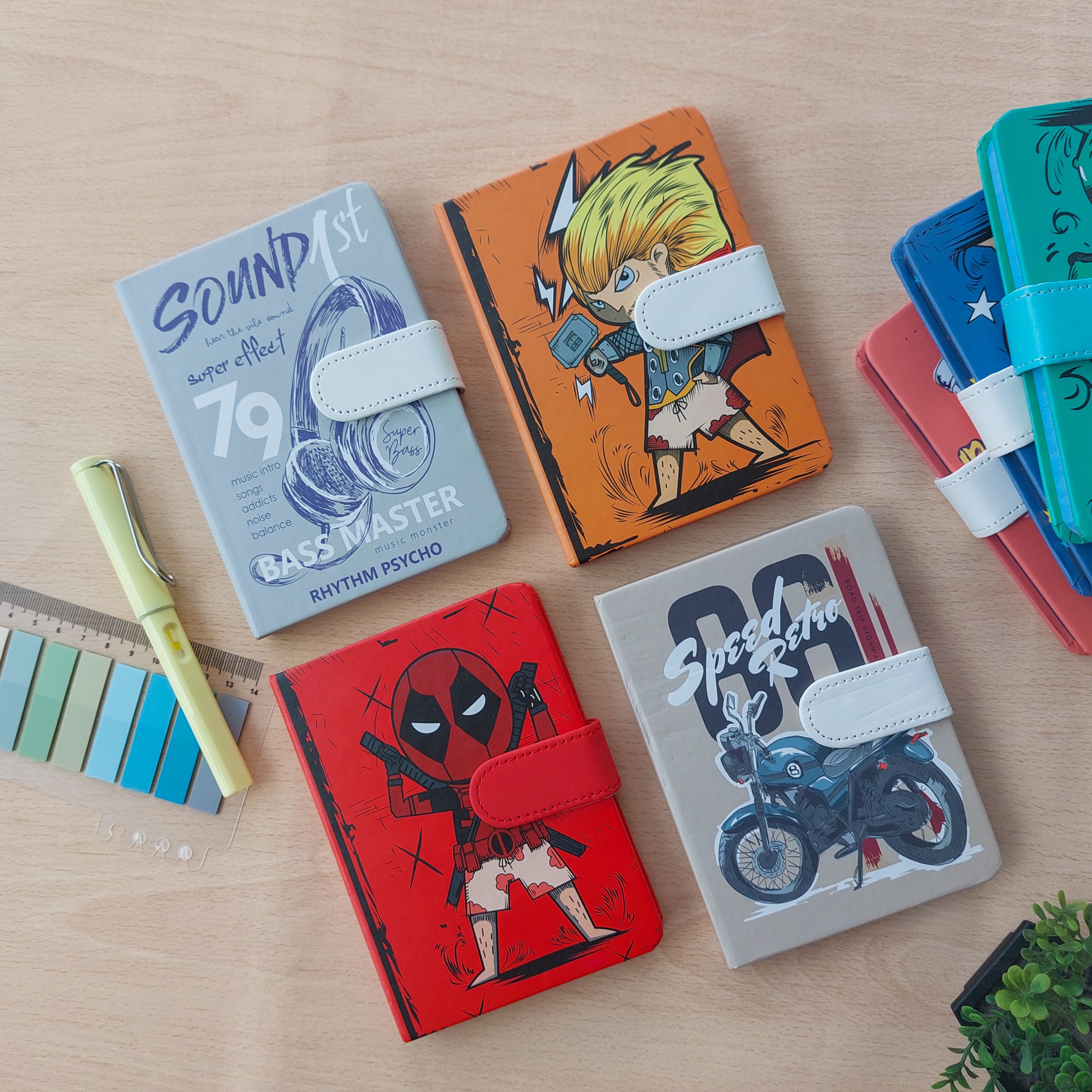 Magnetic Ruled Diaries A6