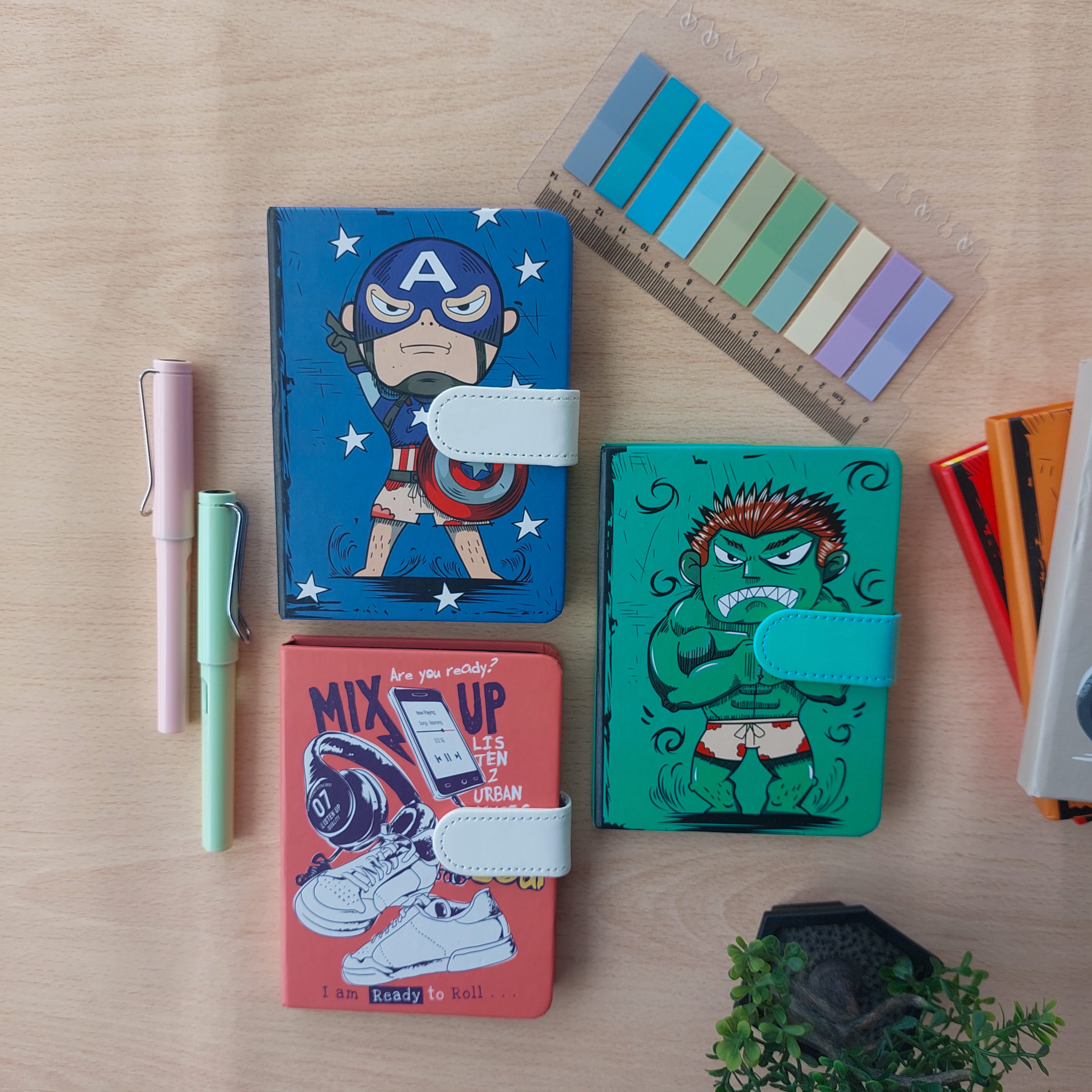 Magnetic Ruled Diaries A6