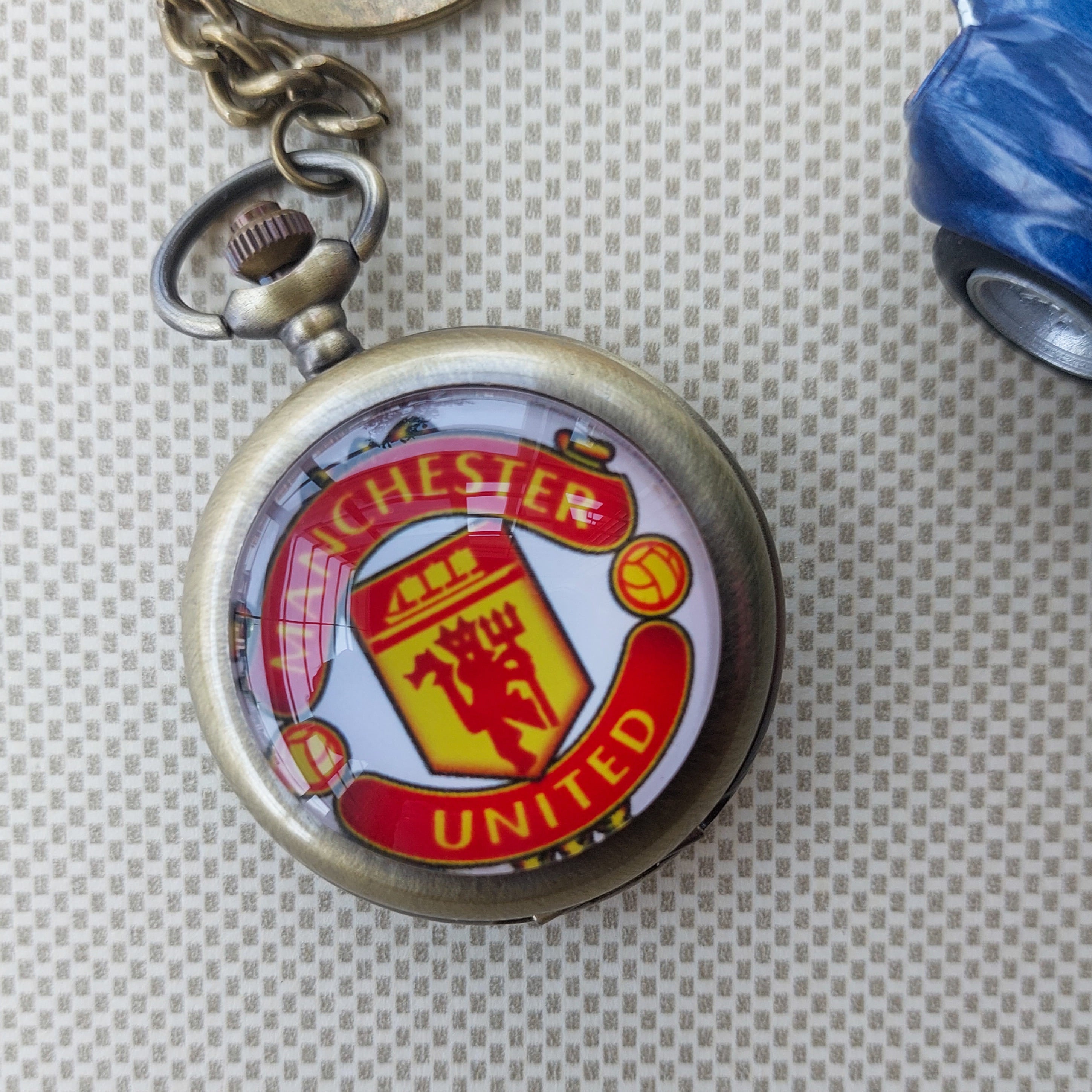 Football Clubs Keychains With Pocket Watch