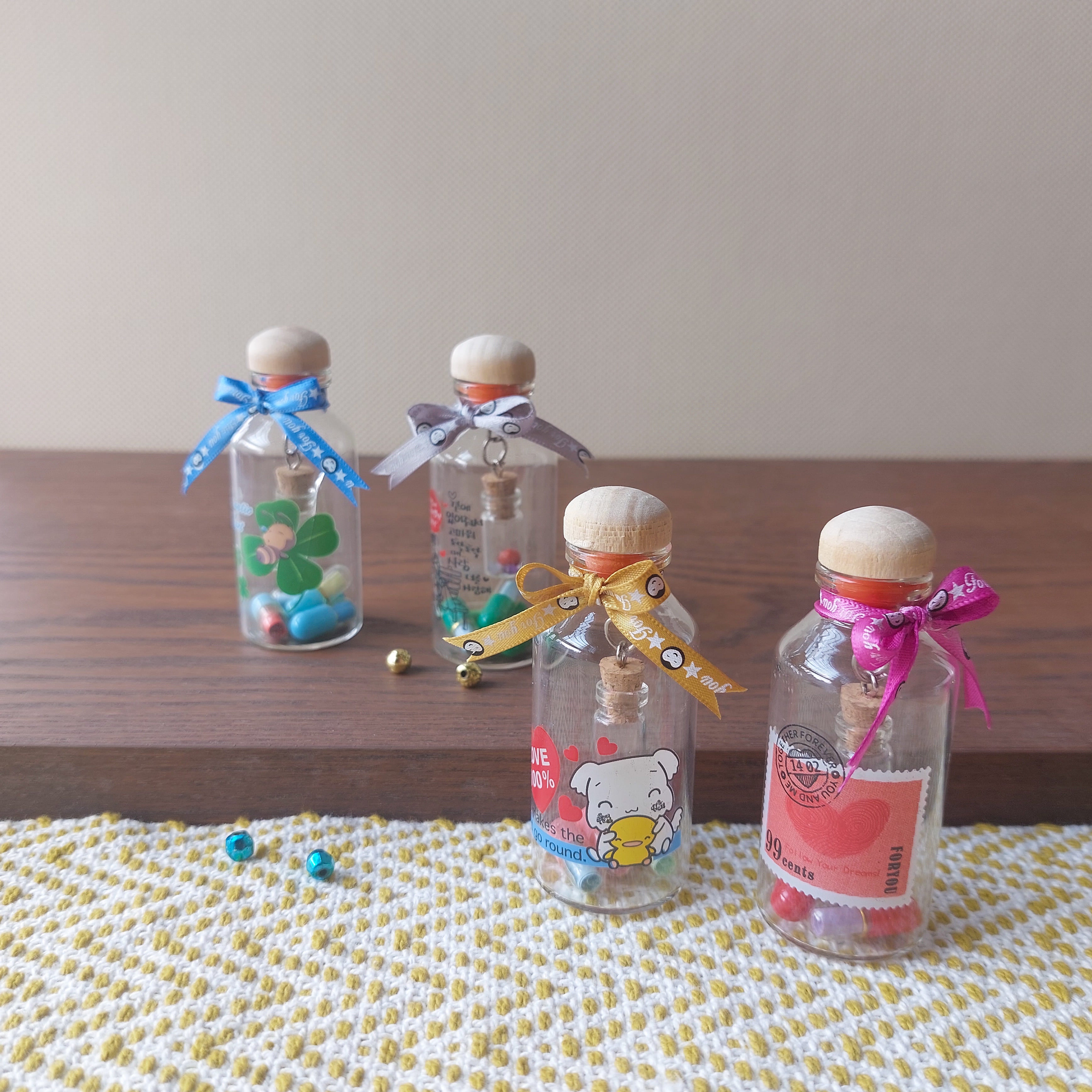 Message Bottles 4pc Set