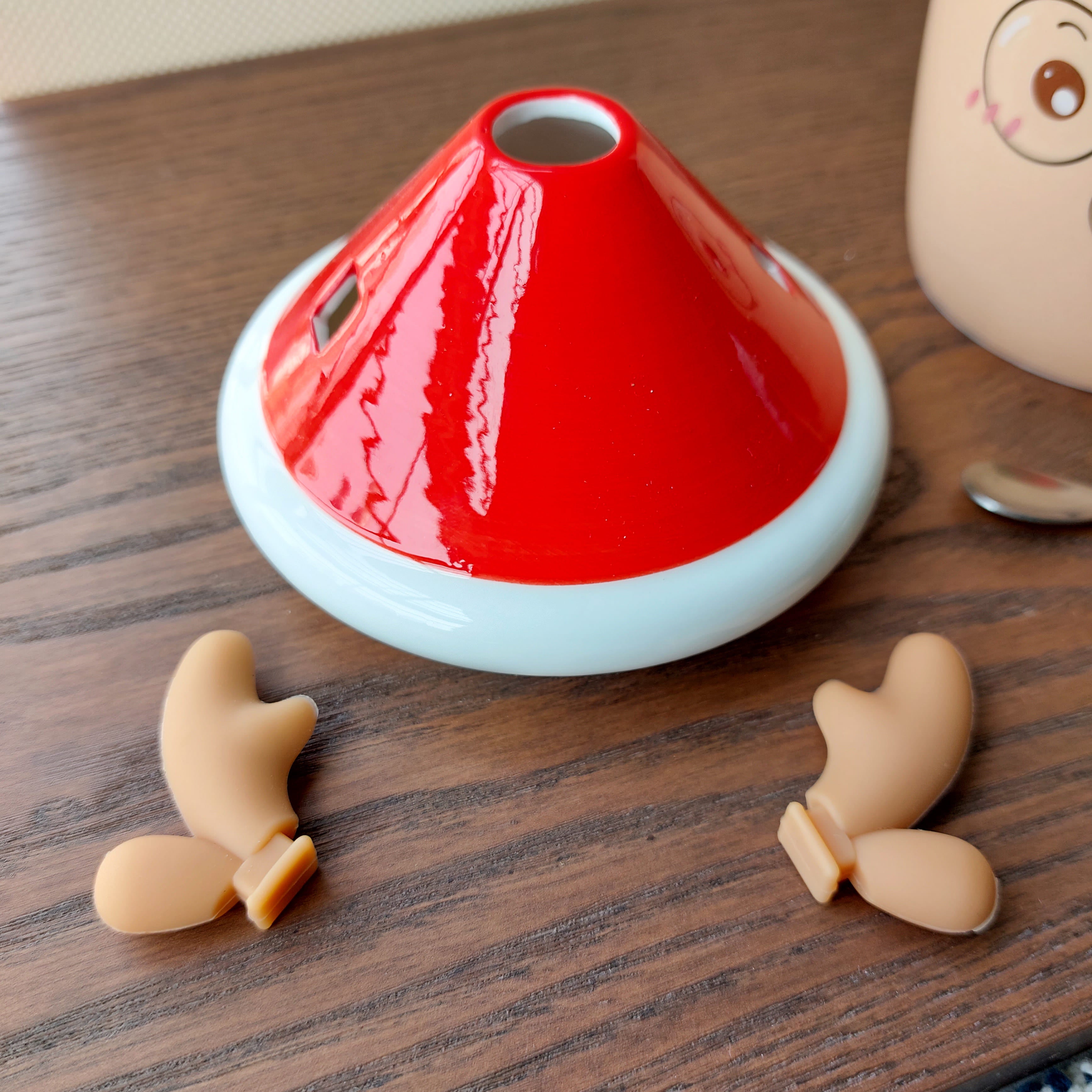 Reindeer Xmas Mugs With Lid and Spoon
