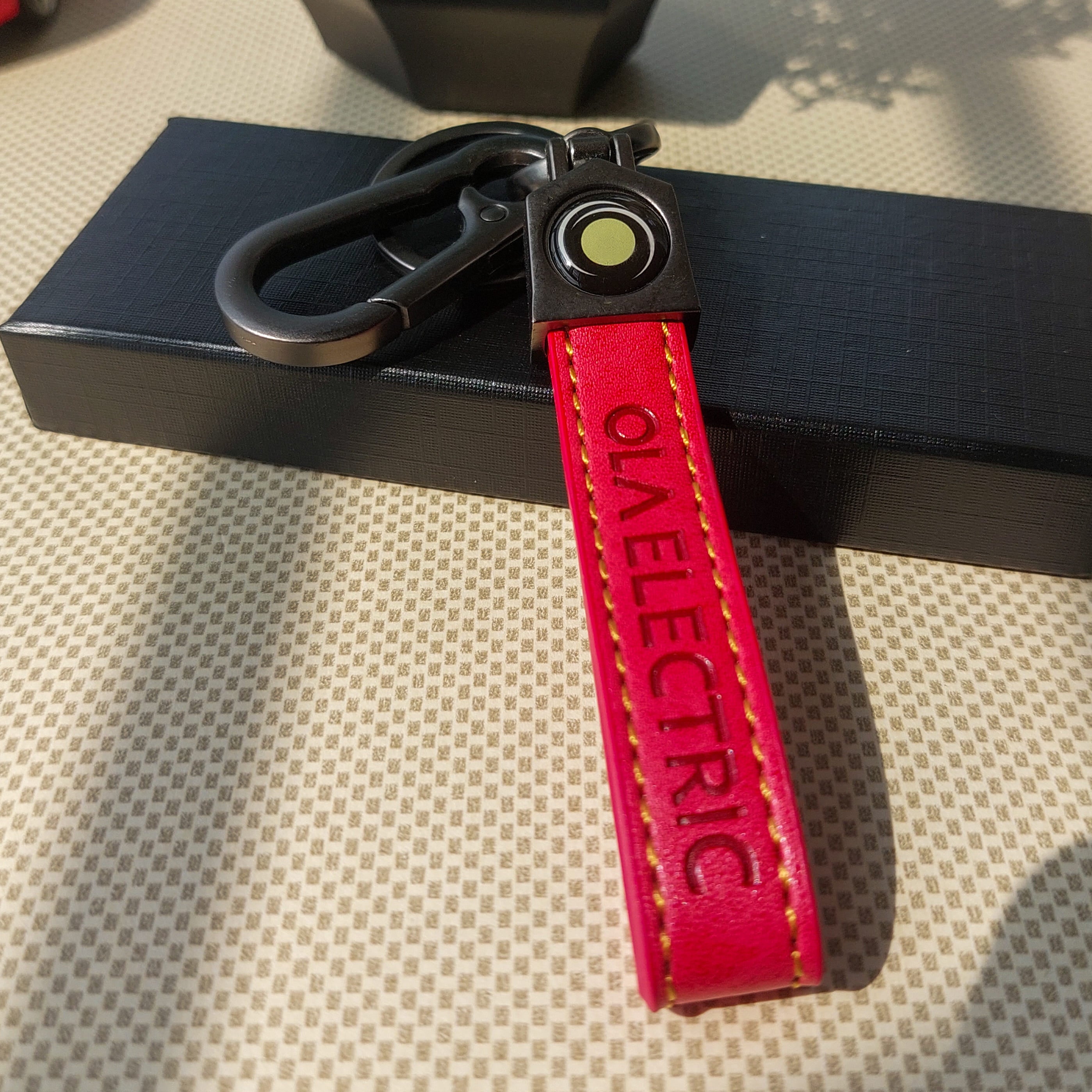 Ola Electric Logo Leather Keychains