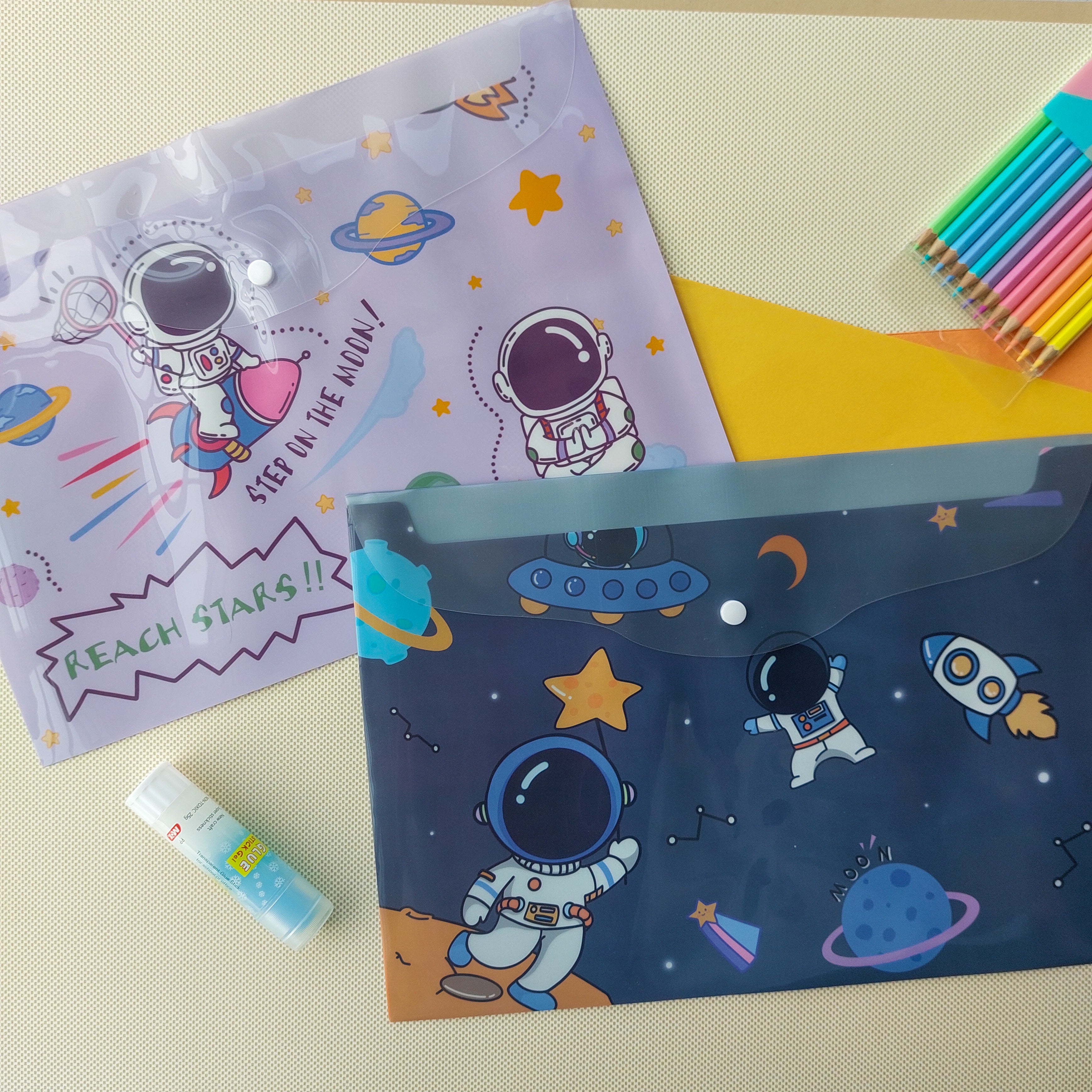 Space Themed Button Folders