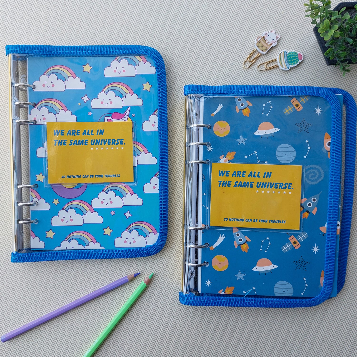 Plastic Cover Ruled Travel Diaries