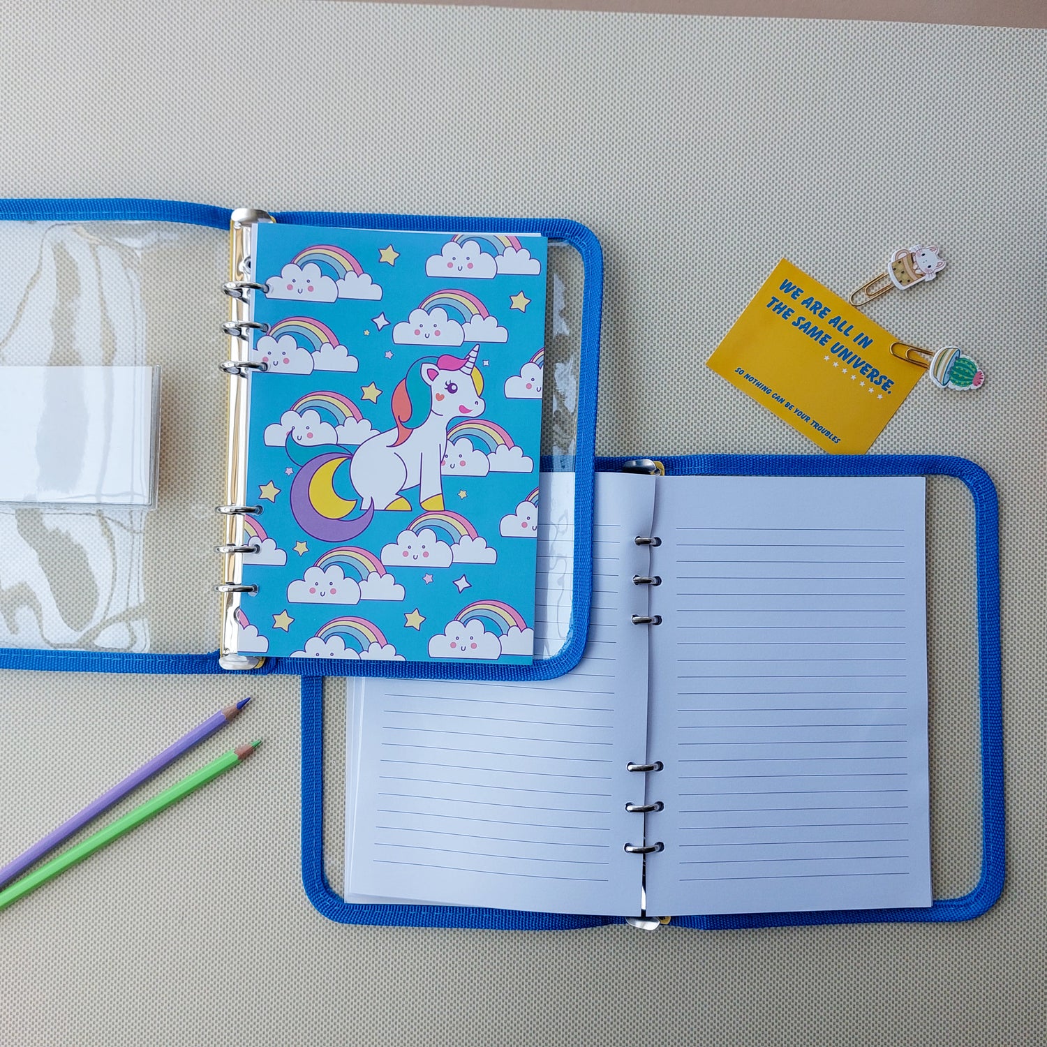 Plastic Cover Ruled Travel Diaries