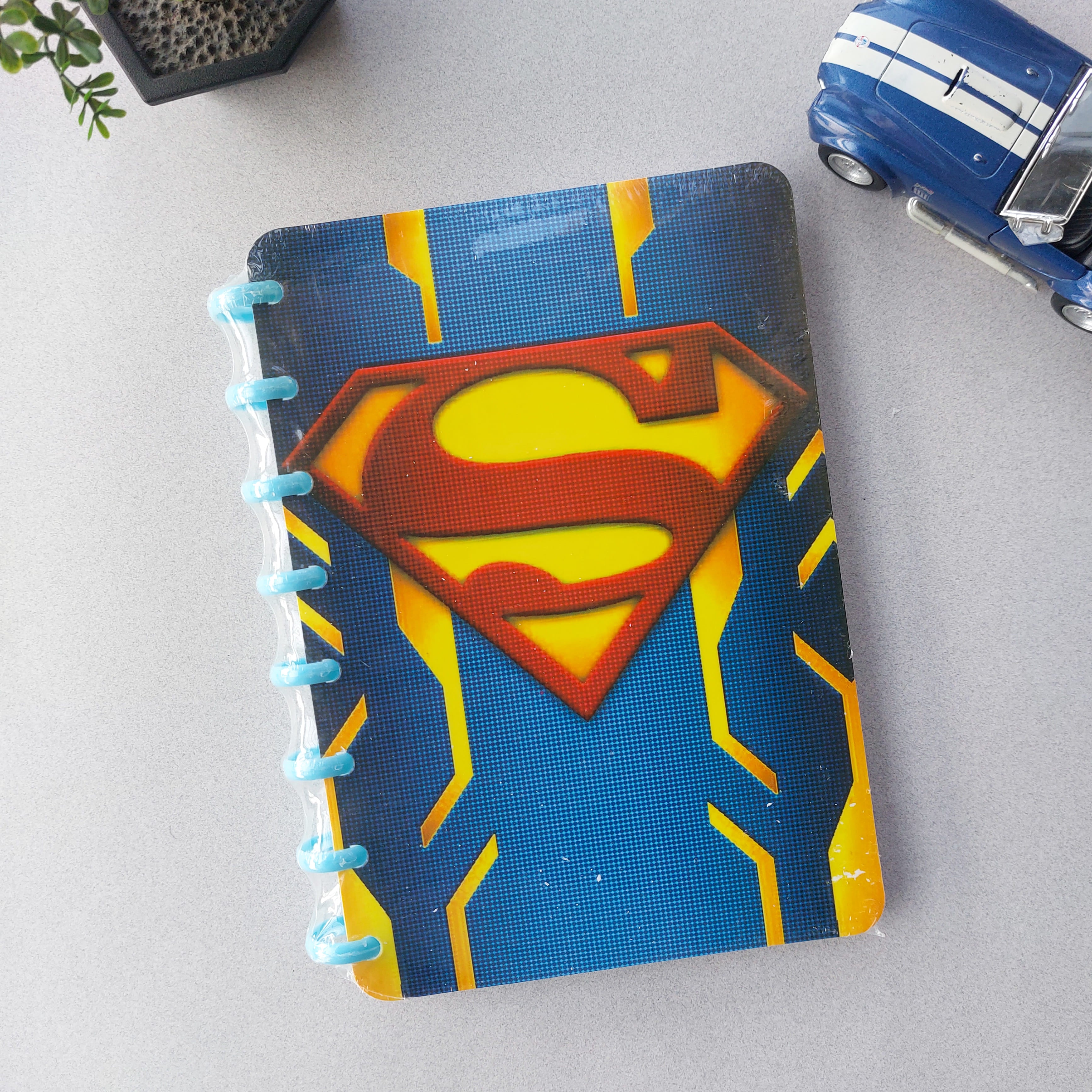 Cars and Superman Spiral Ruled Diaries A5