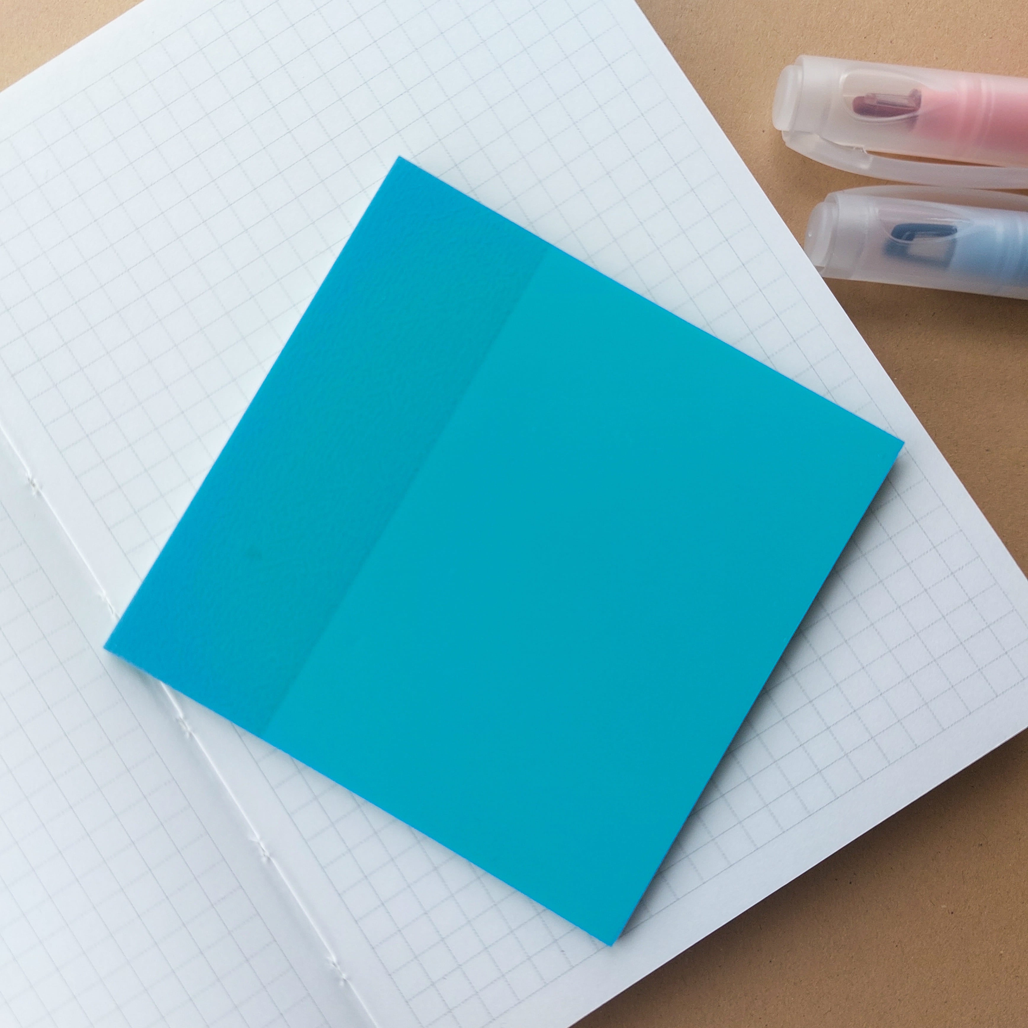 Sticky Translucent Notes Teal 3"x3"