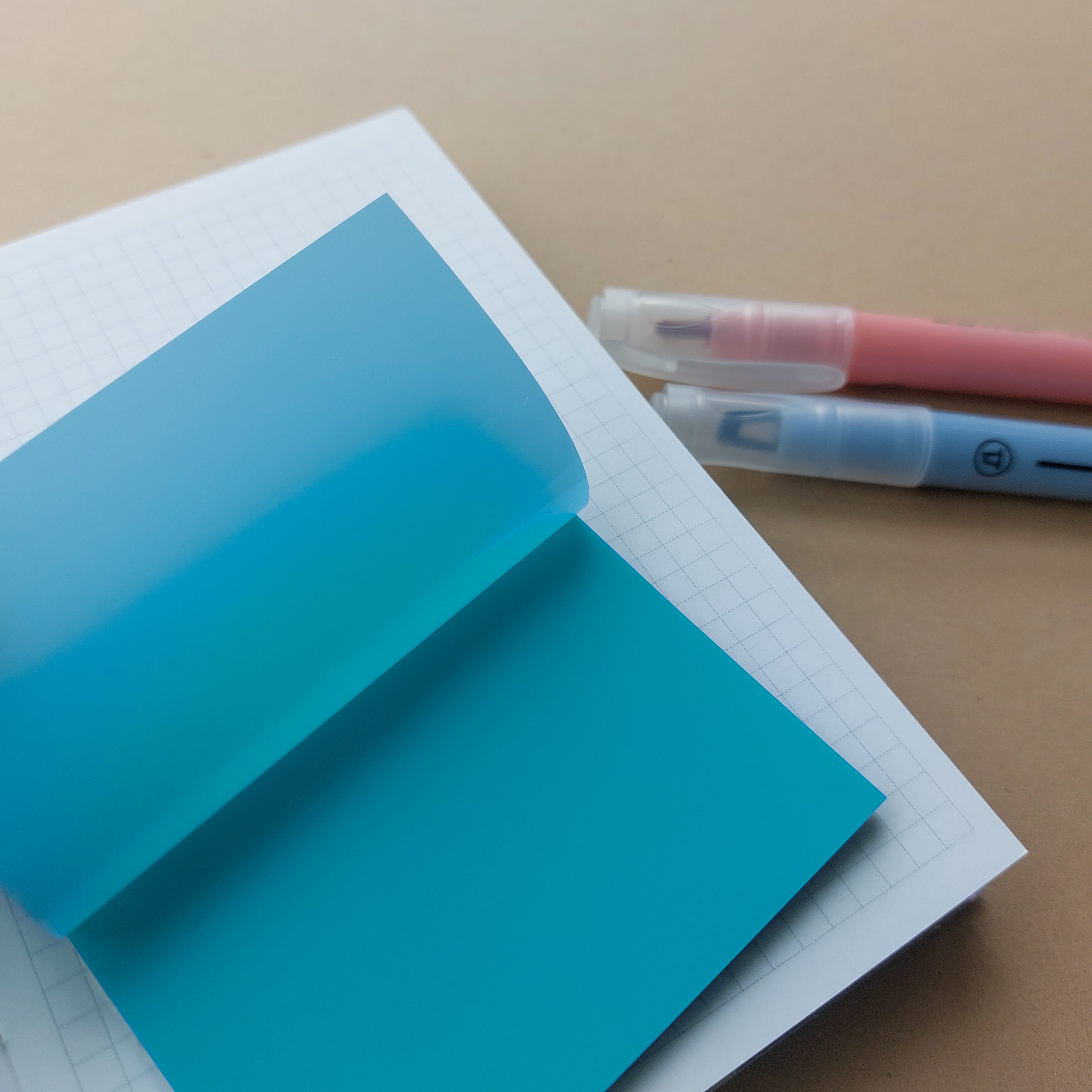 Sticky Translucent Notes Teal 3"x3"