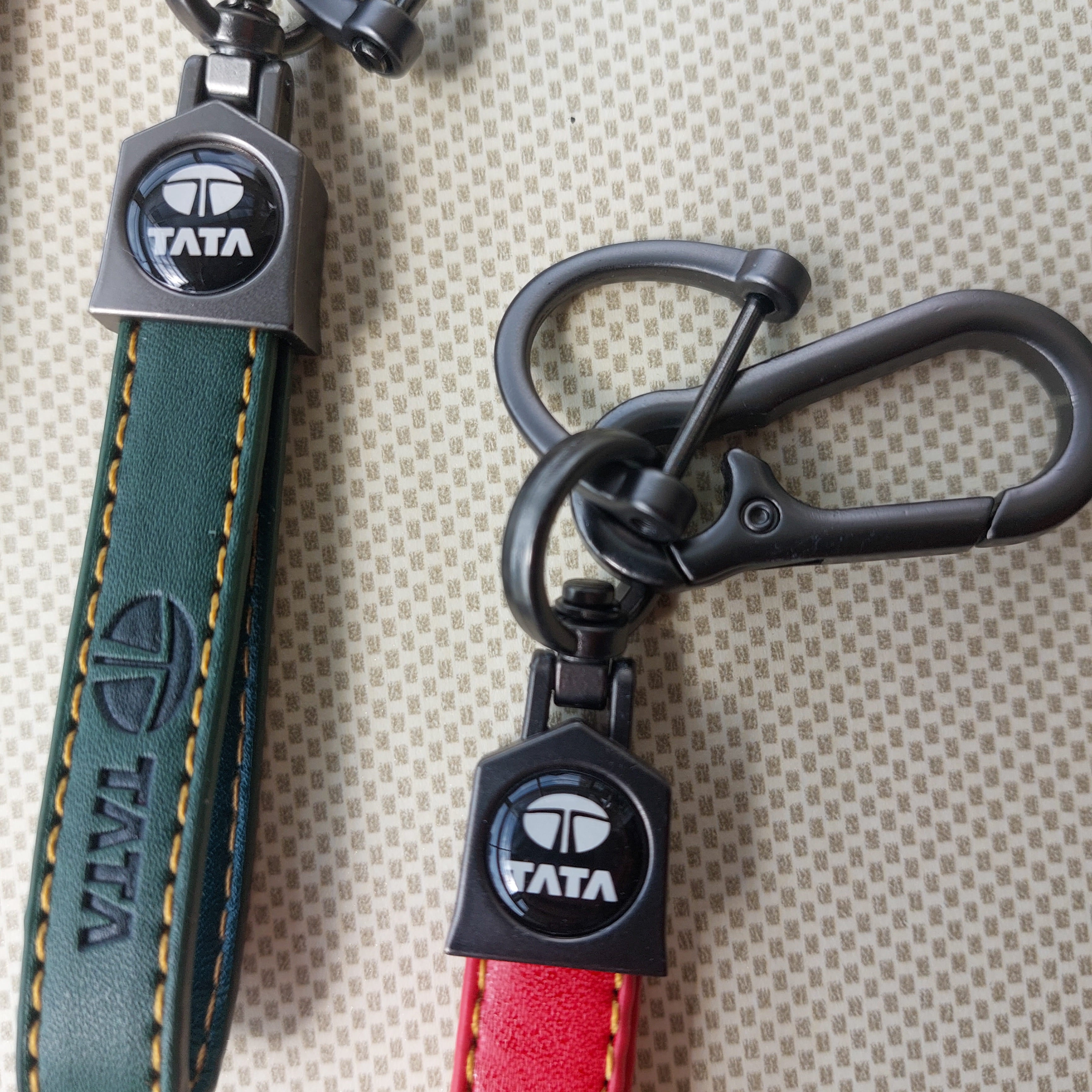 TATA Car Logo Leather Keychains