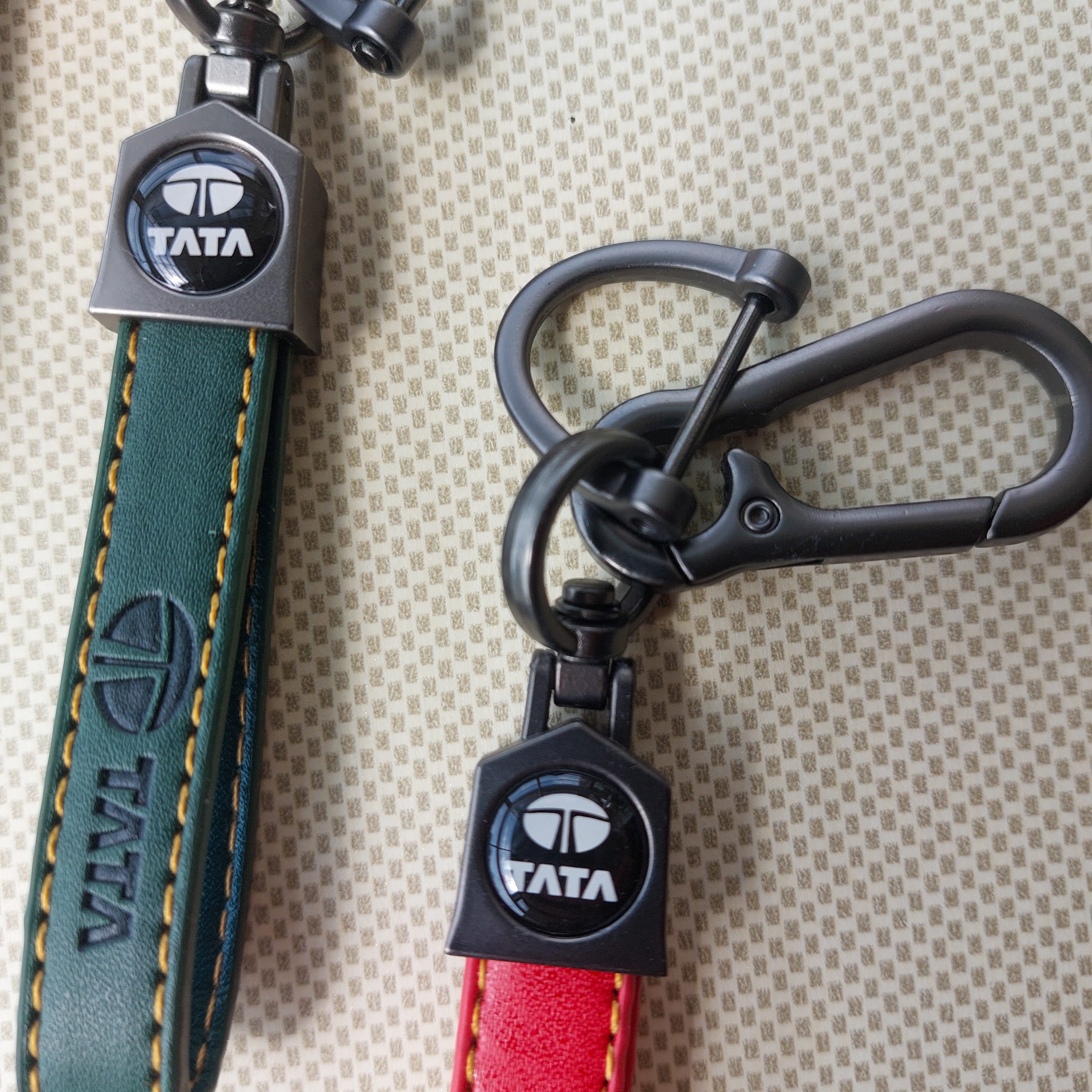 TATA Car Logo Leather Keychains