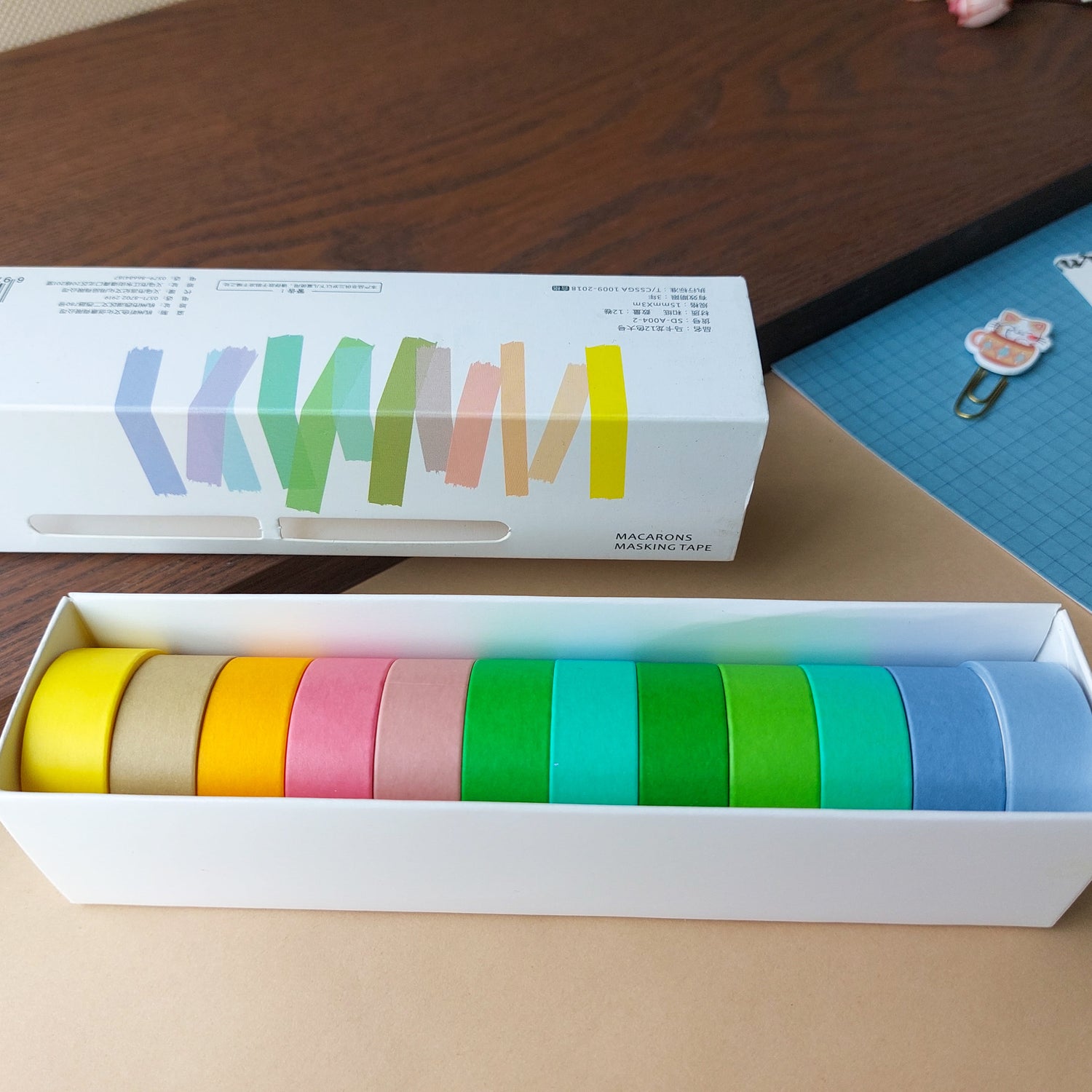 Solid Washi Tapes 12pc Set