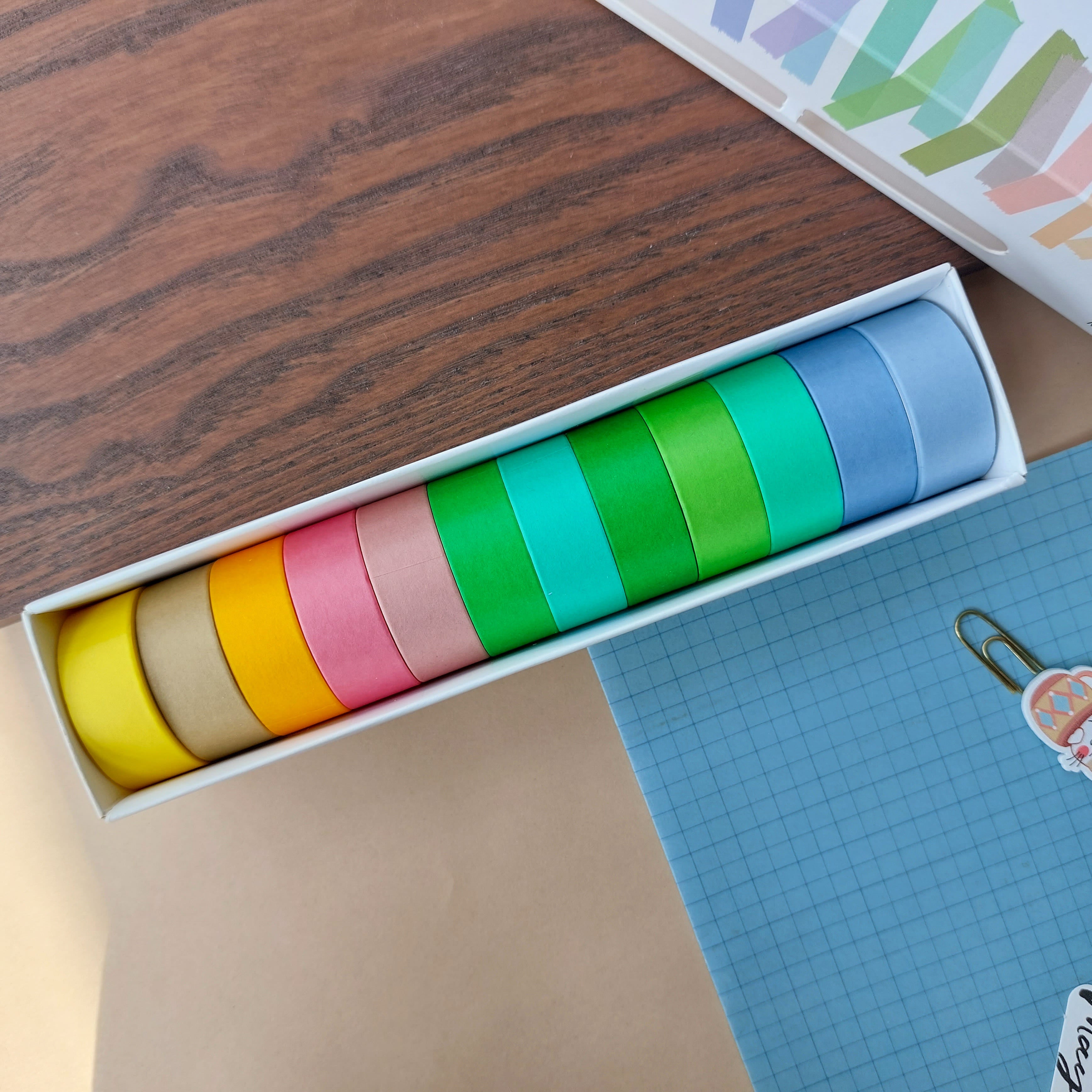 Solid Washi Tapes 12pc Set