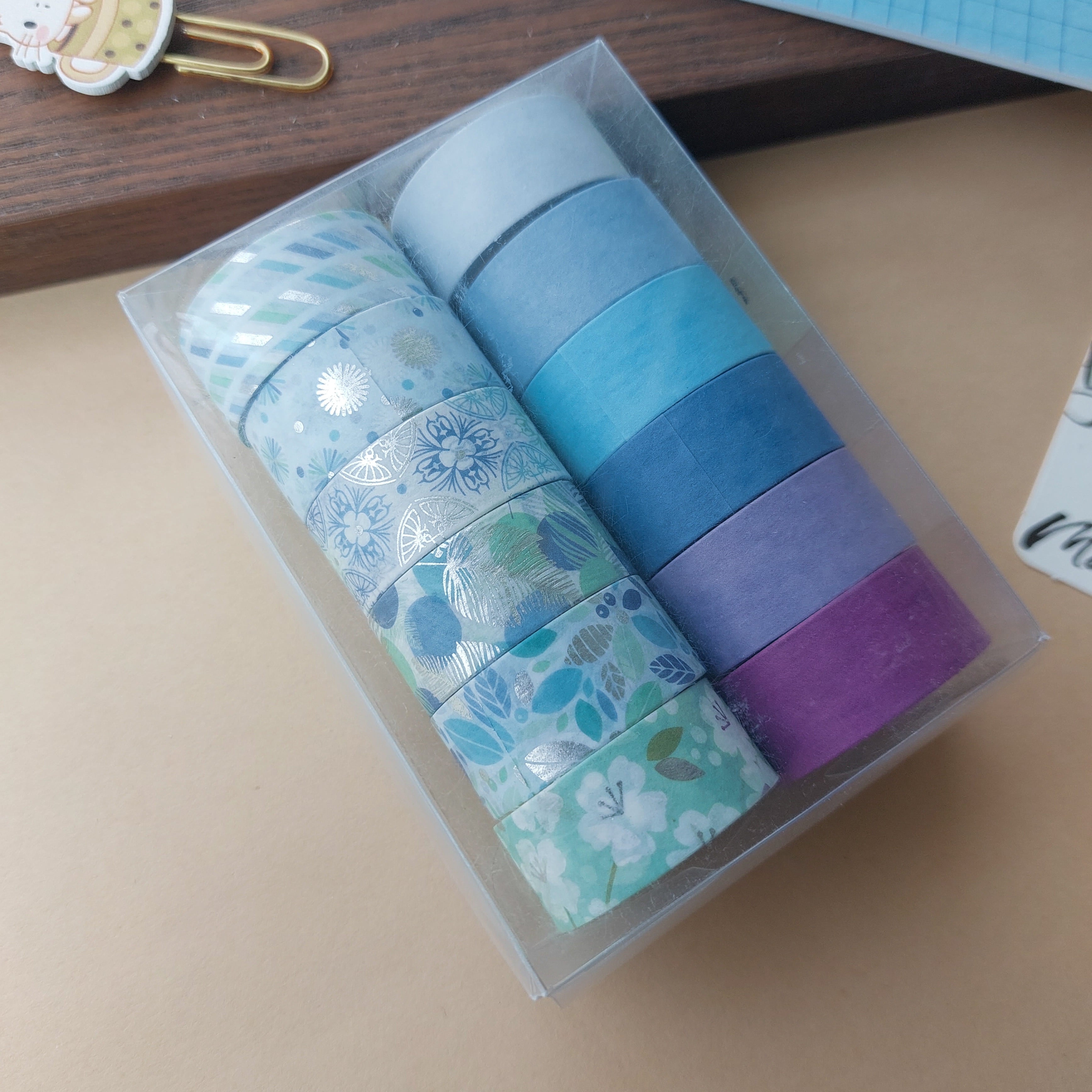 Solid Color and Design Washi Tapes 12pc Set