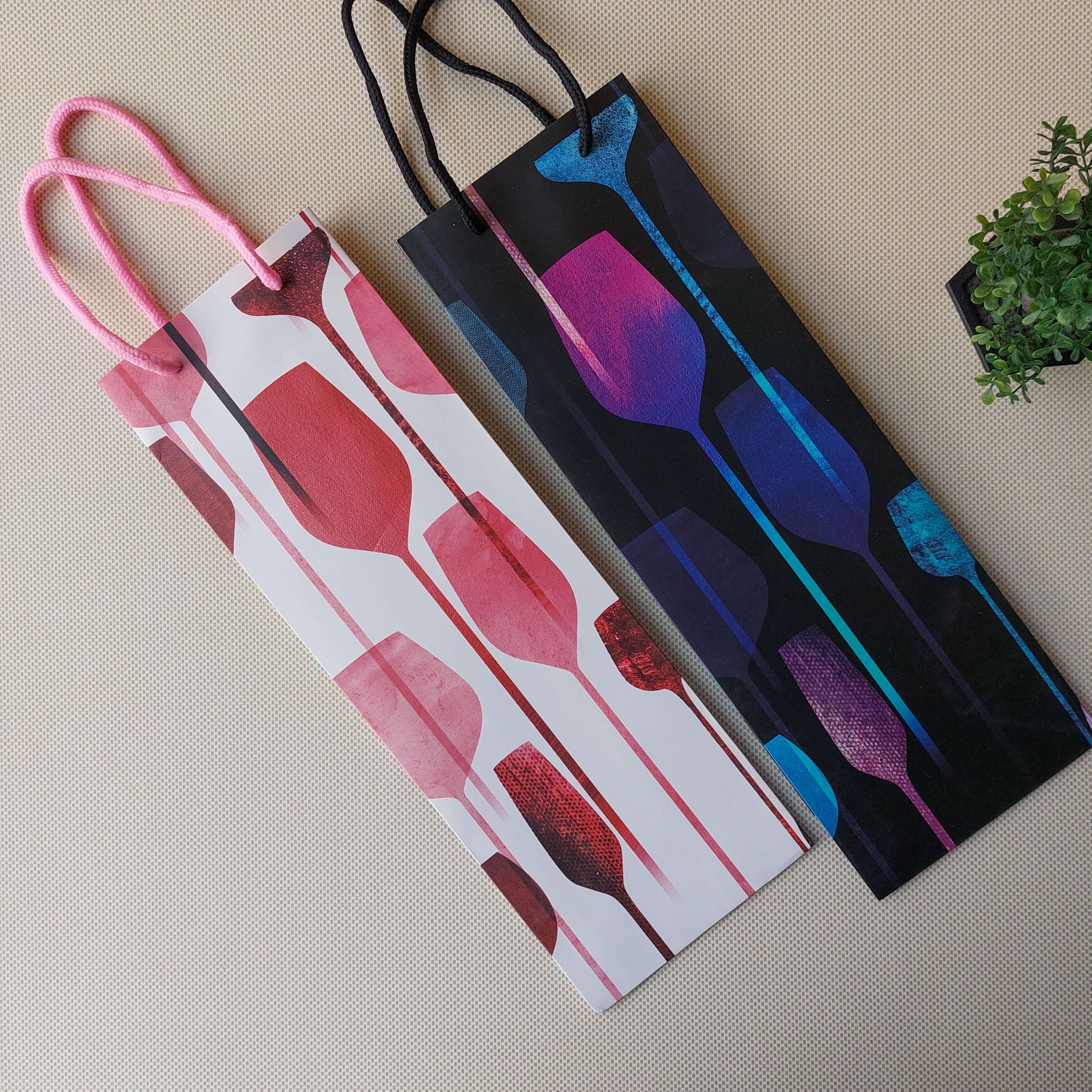 Wine Bottle Gift Bags 3pc Set 5x14
