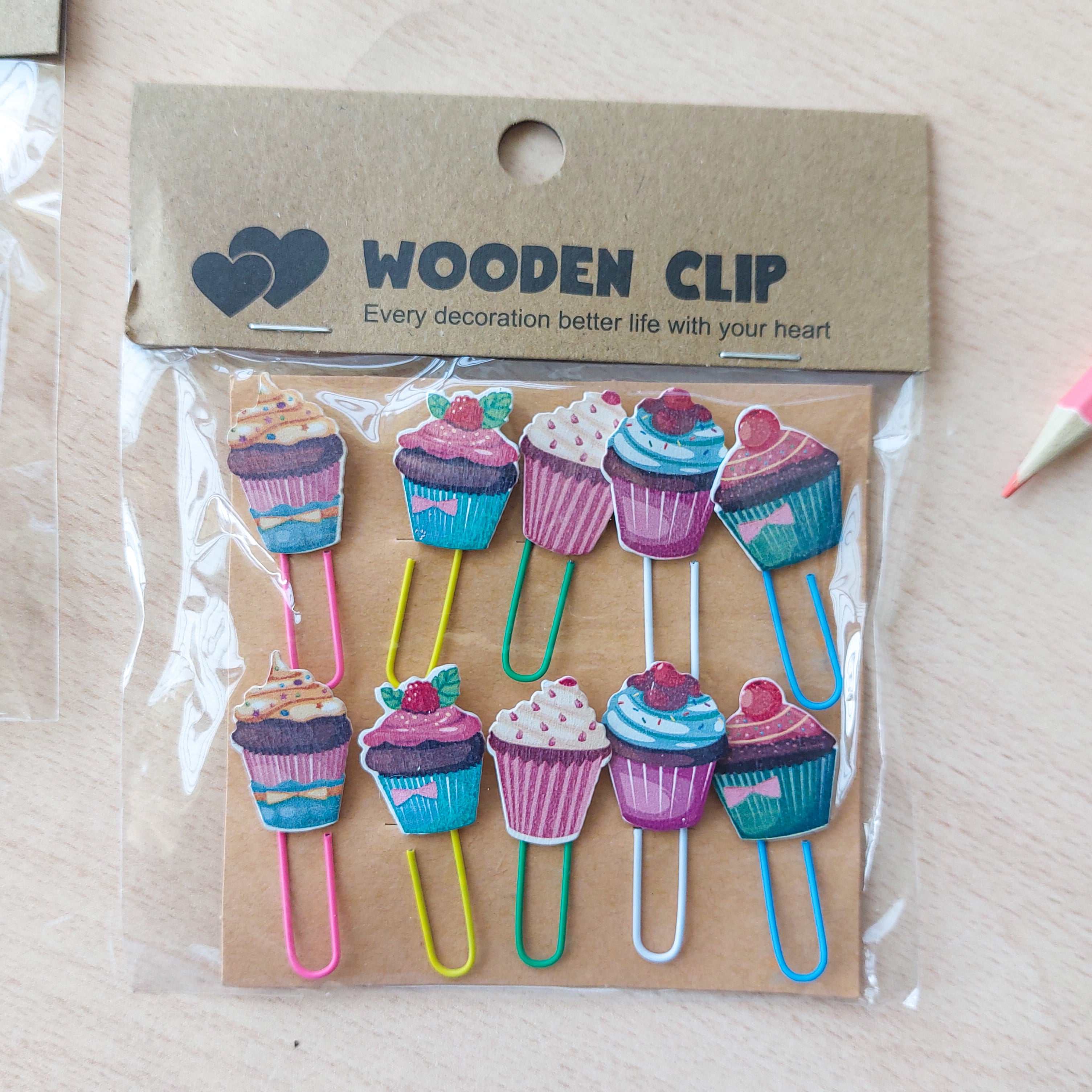 Paper Clips Wooden Clip Brand (10 pcs set)