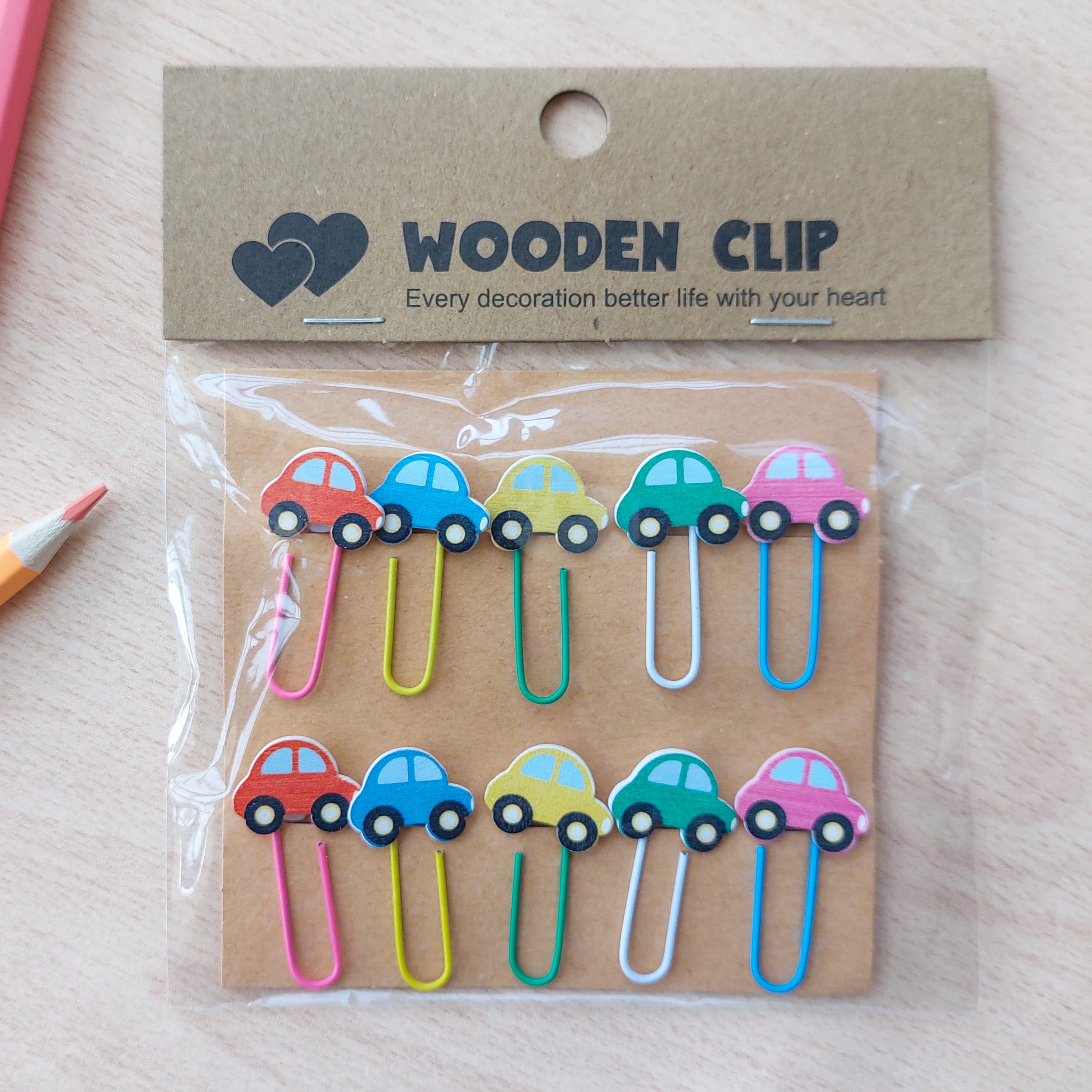 Paper Clips Wooden Clip Brand (10 pcs set)