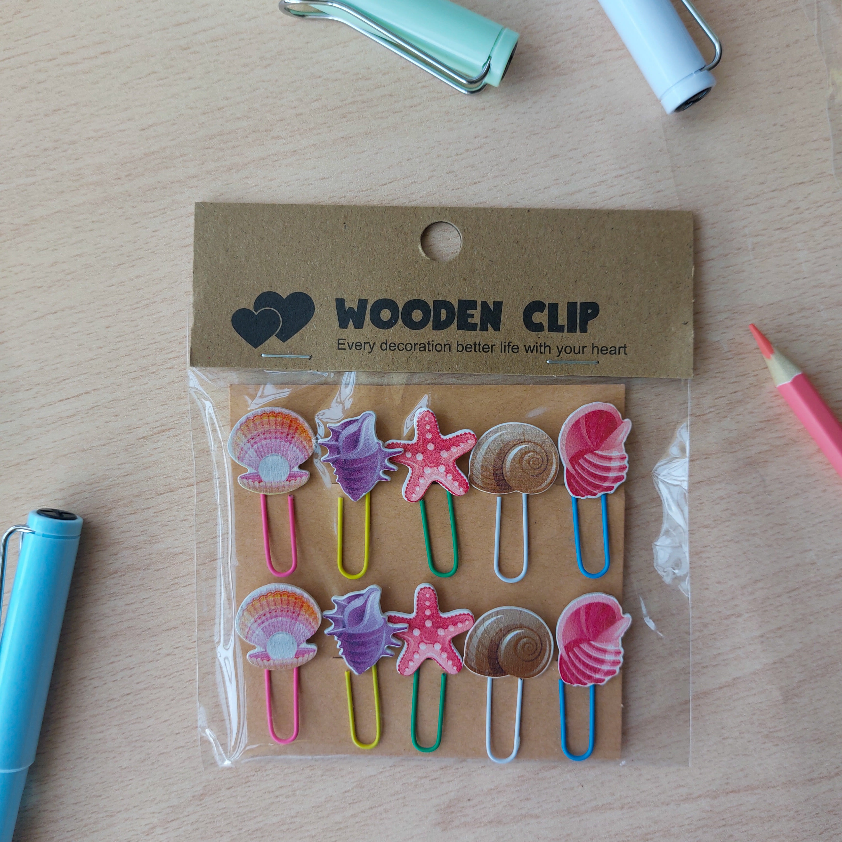 Paper Clips Wooden Clip Brand (10 pcs set)