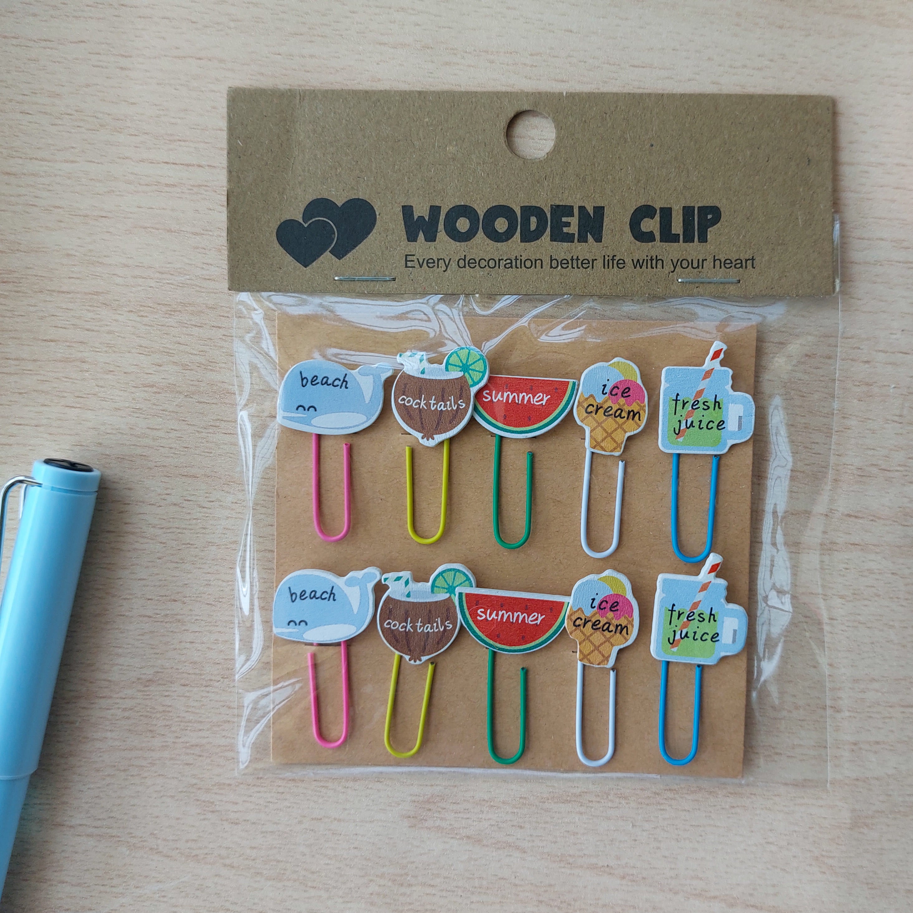 Paper Clips Wooden Clip Brand (10 pcs set)