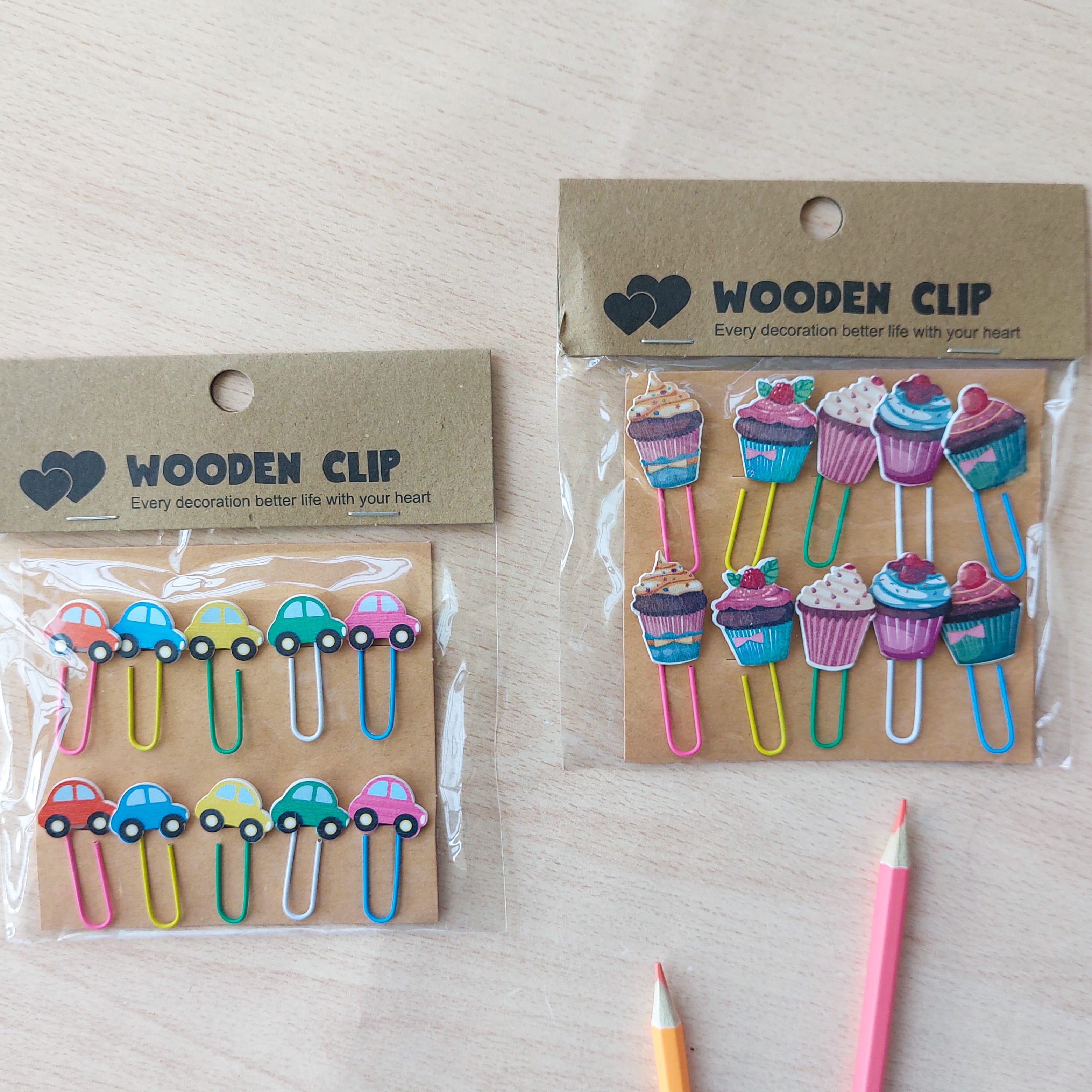 Paper Clips Wooden Clip Brand (10 pcs set)